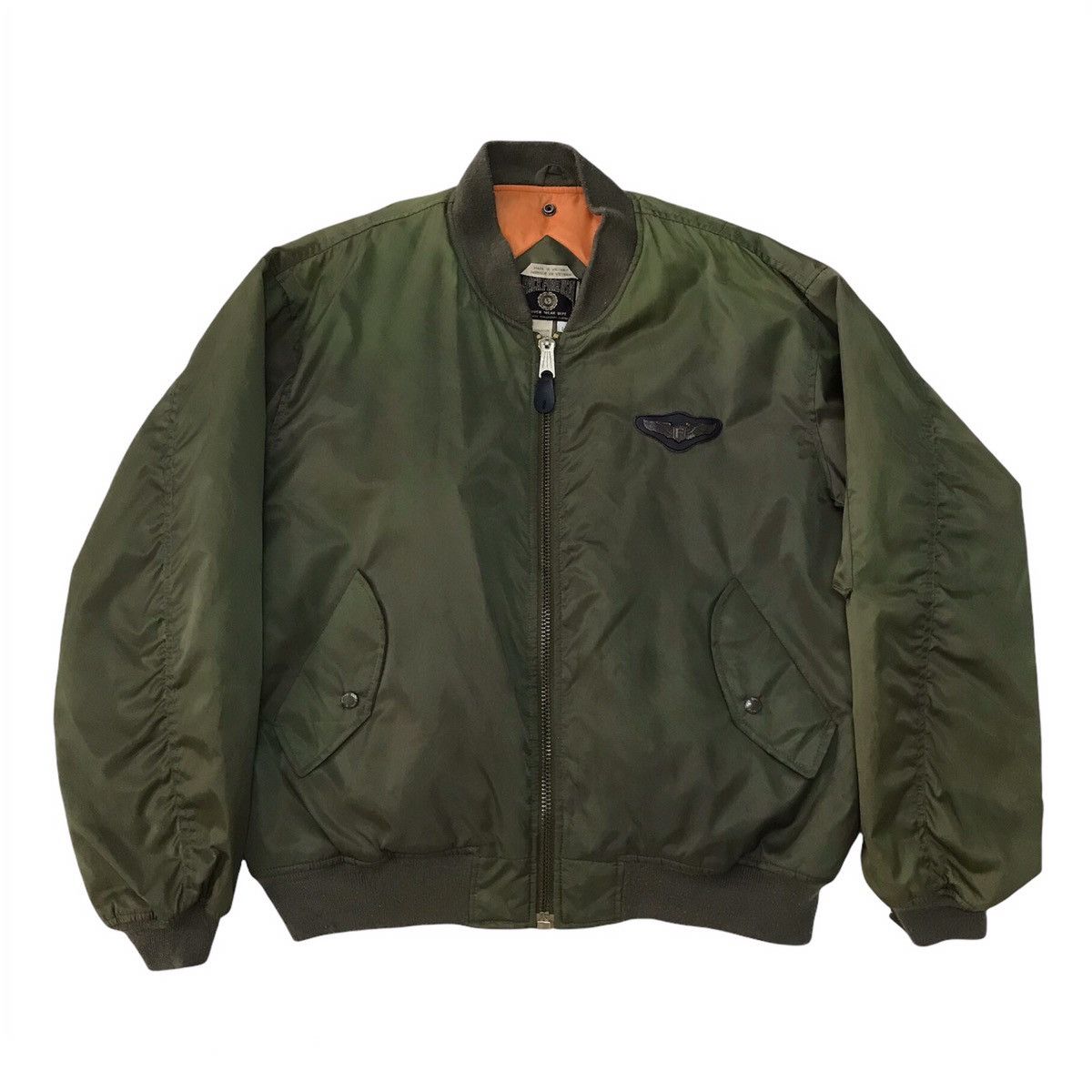 Japanese Brand Air Force Printed Back Fire Usa Bomber Flight Jacket Size US L / EU 52-54 / 3 - 2 Thumbnail