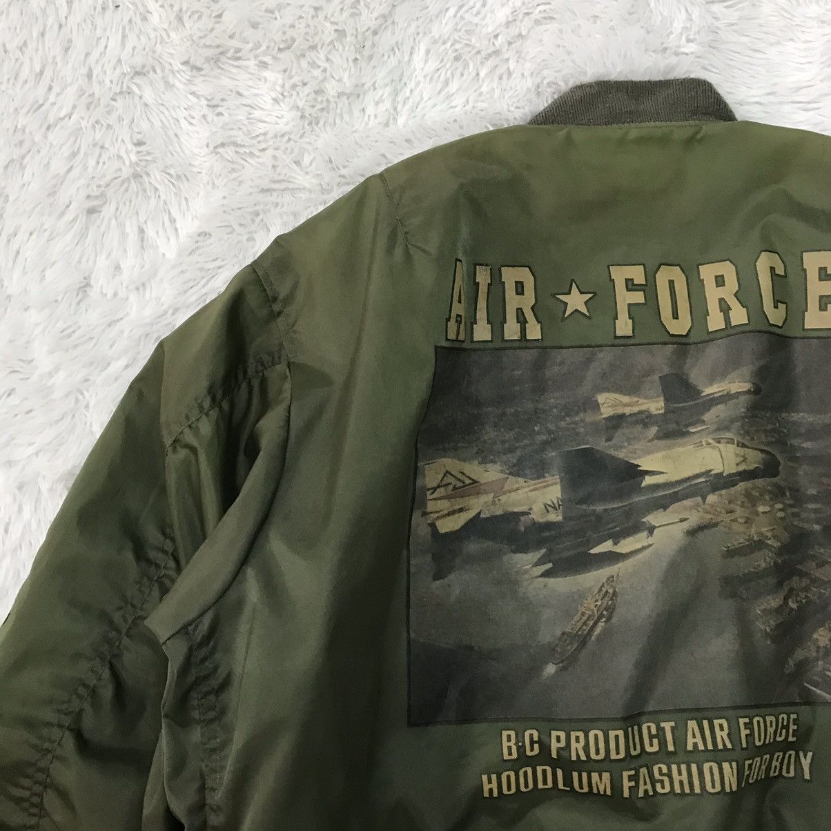Japanese Brand Air Force Printed Back Fire Usa Bomber Flight Jacket Size US L / EU 52-54 / 3 - 14 Thumbnail