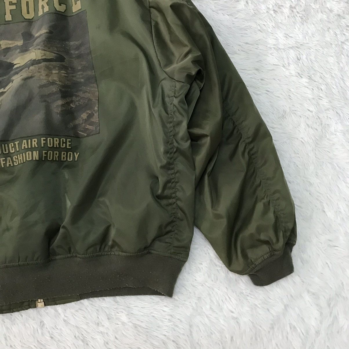 Japanese Brand Air Force Printed Back Fire Usa Bomber Flight Jacket Size US L / EU 52-54 / 3 - 12 Thumbnail