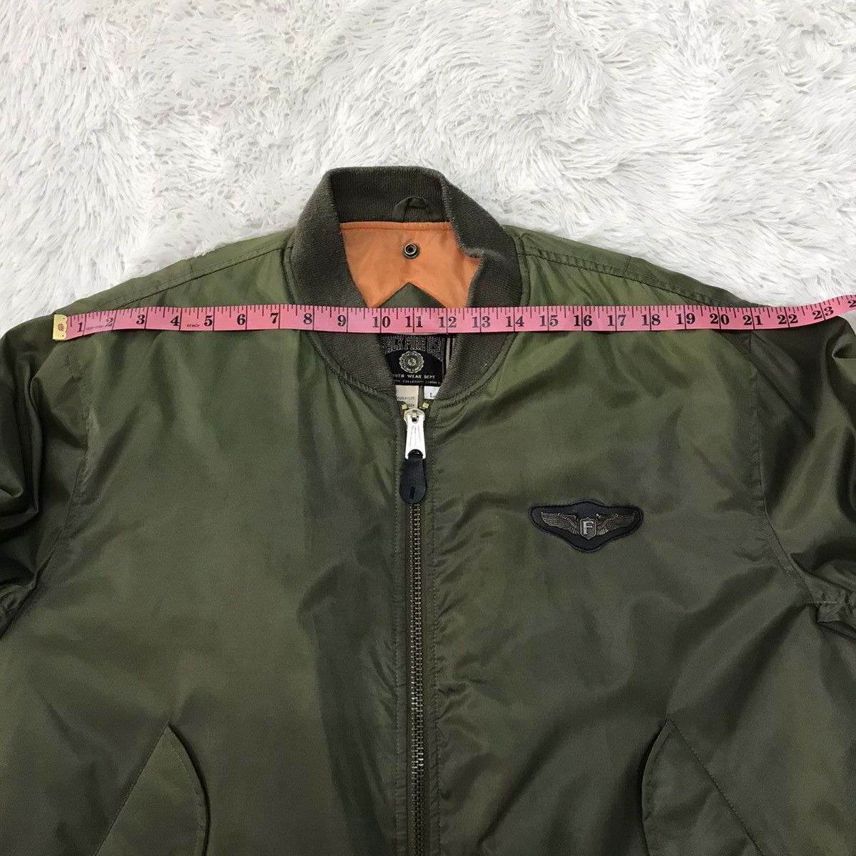 Japanese Brand Air Force Printed Back Fire Usa Bomber Flight Jacket Size US L / EU 52-54 / 3 - 24 Thumbnail
