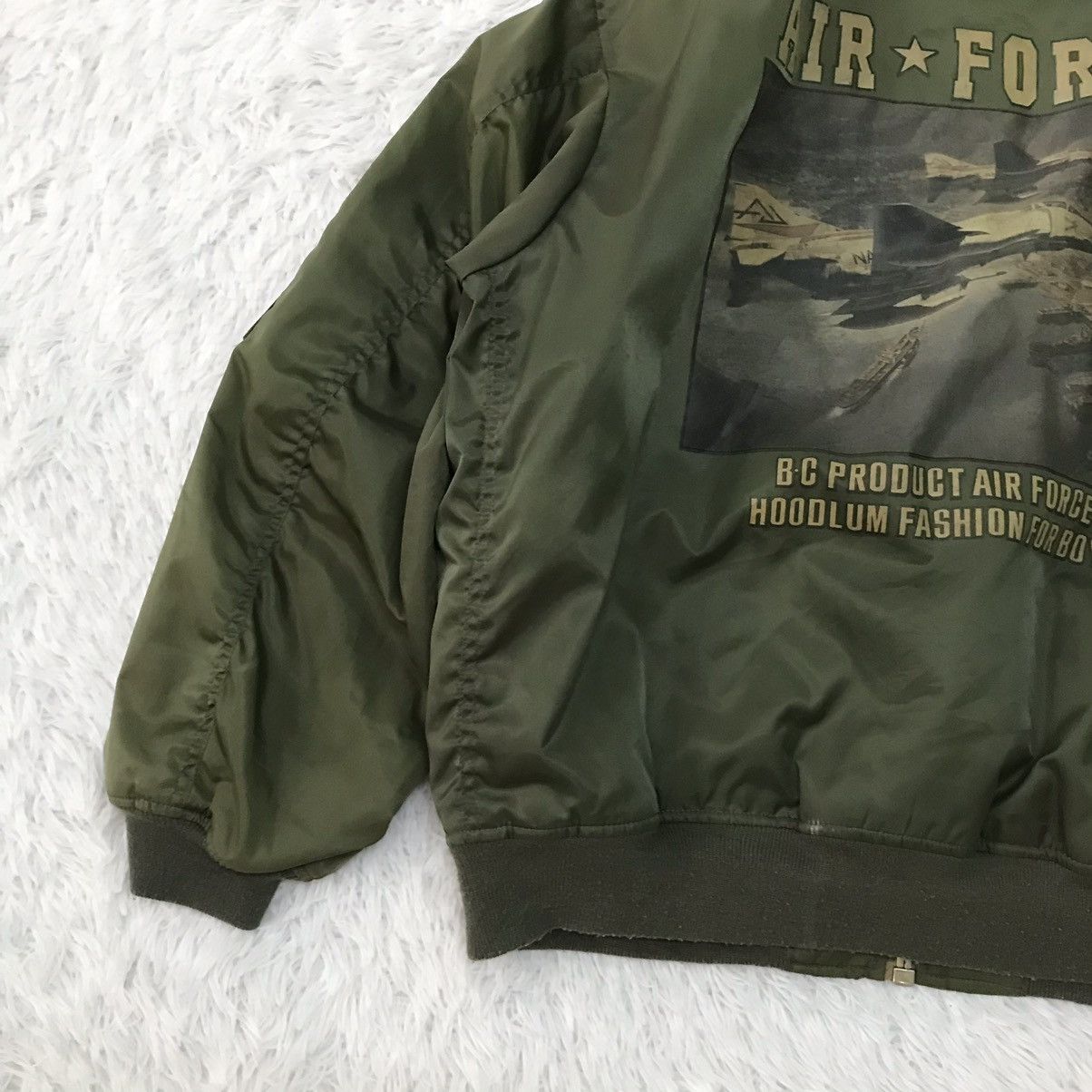 Japanese Brand Air Force Printed Back Fire Usa Bomber Flight Jacket Size US L / EU 52-54 / 3 - 11 Thumbnail