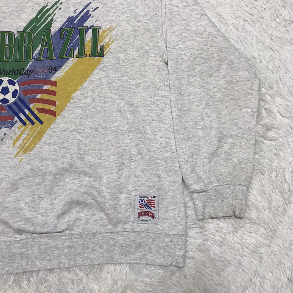 Nutmeg Vintage Brazil World Cup USA 1994 Sweatshirt Size US L / EU 52-54 / 3 - 4 Thumbnail