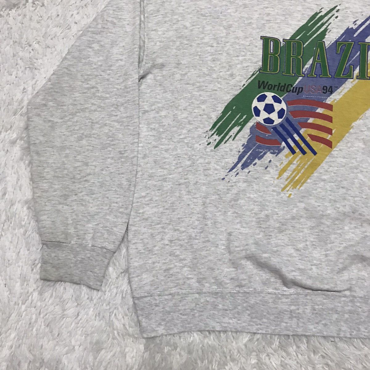 Nutmeg Vintage Brazil World Cup USA 1994 Sweatshirt Size US L / EU 52-54 / 3 - 3 Thumbnail