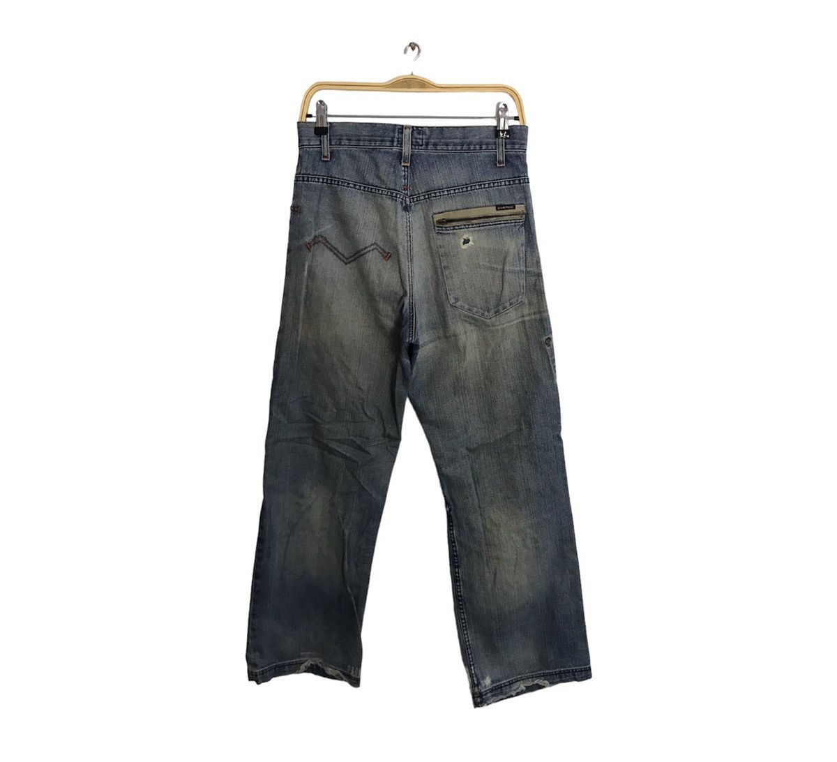 Energie Energie Double Knee Style Distressed Faded Denim Jeans Size US 29 - 2 Thumbnail