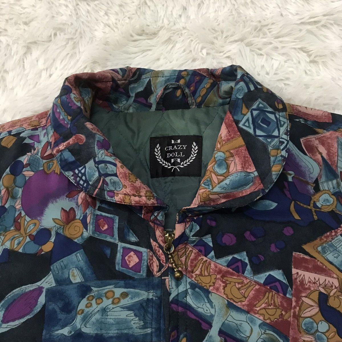 Japanese Brand Crazy Doll Full Printed Cozy Art Jacket Size US M / EU 48-50 / 2 - 12 Thumbnail