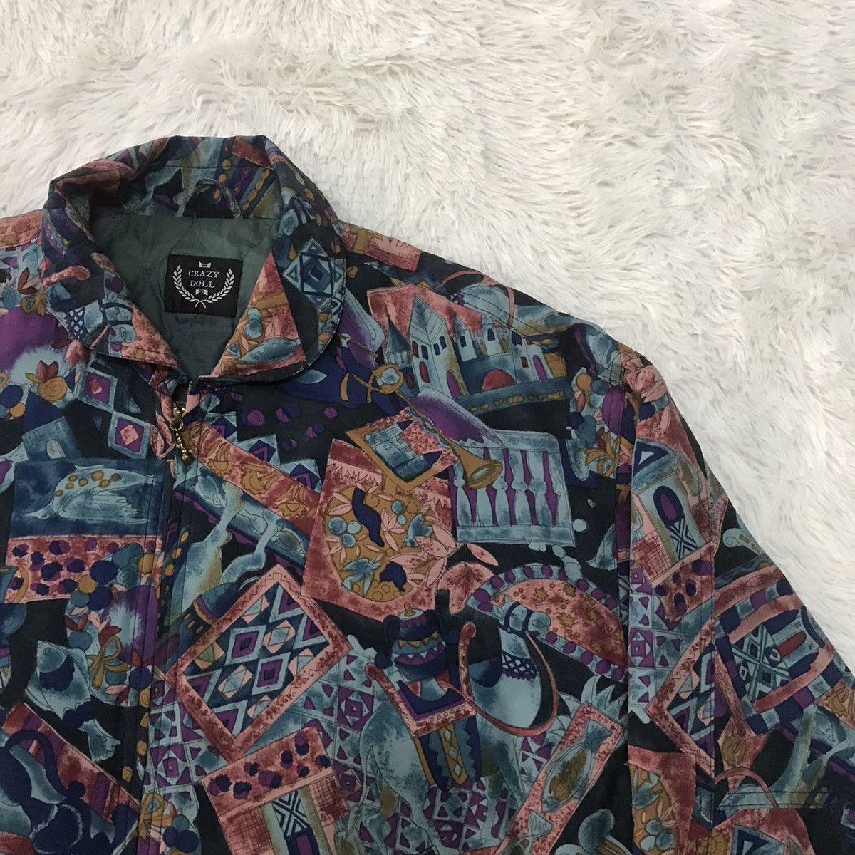 Japanese Brand Crazy Doll Full Printed Cozy Art Jacket Size US M / EU 48-50 / 2 - 5 Thumbnail