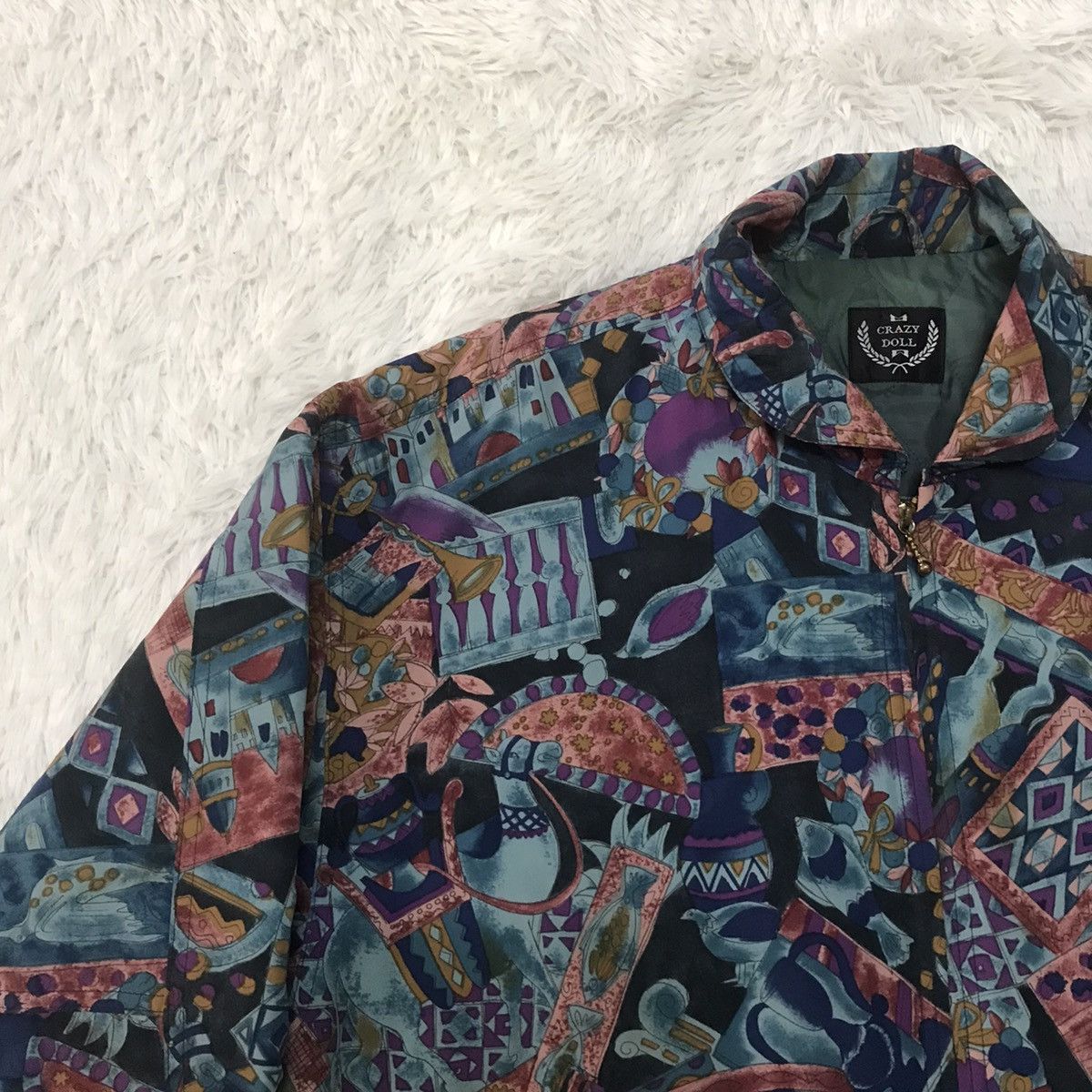 Japanese Brand Crazy Doll Full Printed Cozy Art Jacket Size US M / EU 48-50 / 2 - 6 Thumbnail