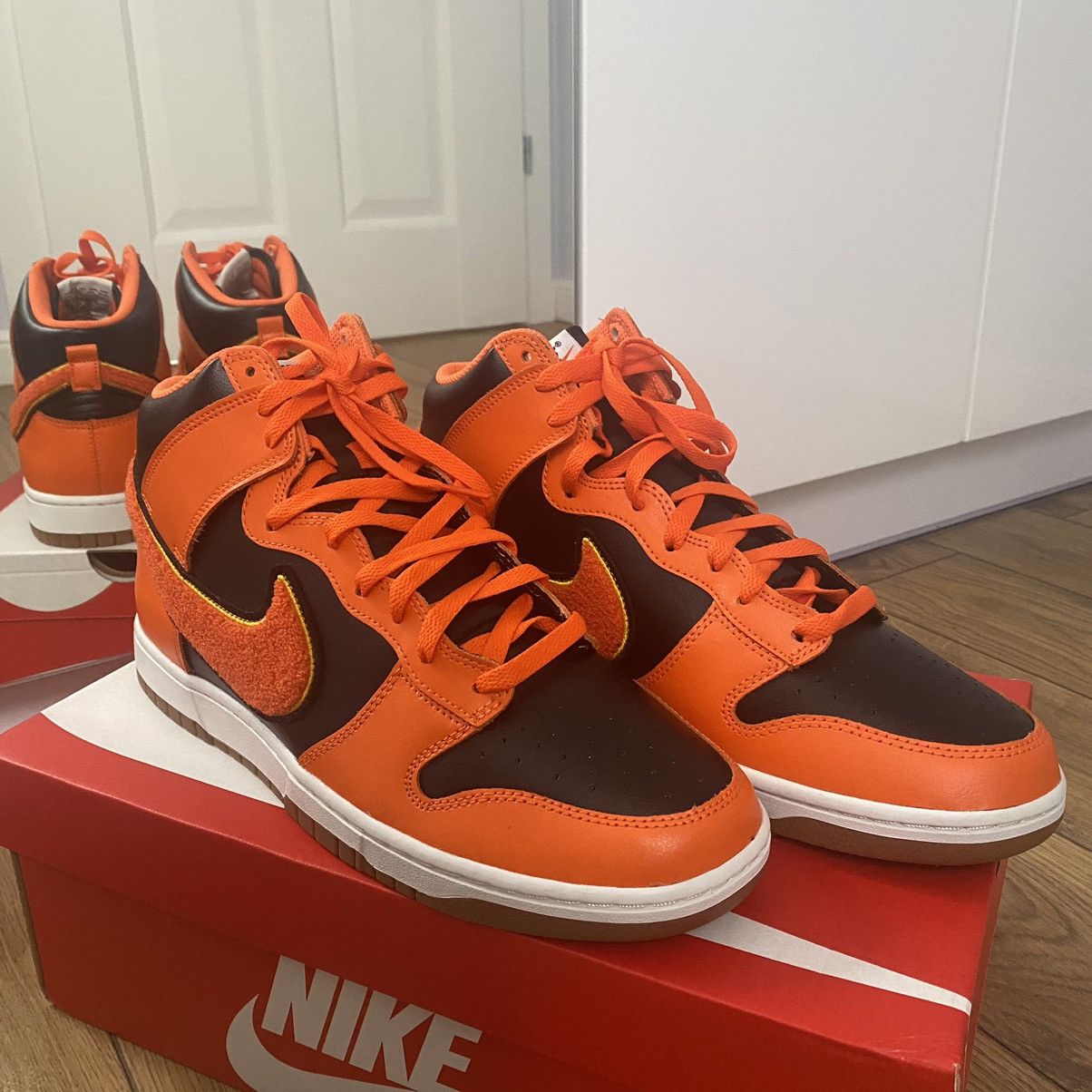 Nike Dunk Hi Retro University Orange Black Grail Rare