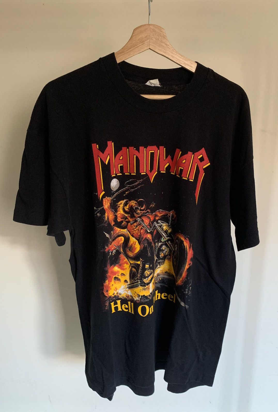Band Tees × Rock Tees × Vintage Rare vintage 90s Manowar tour t 