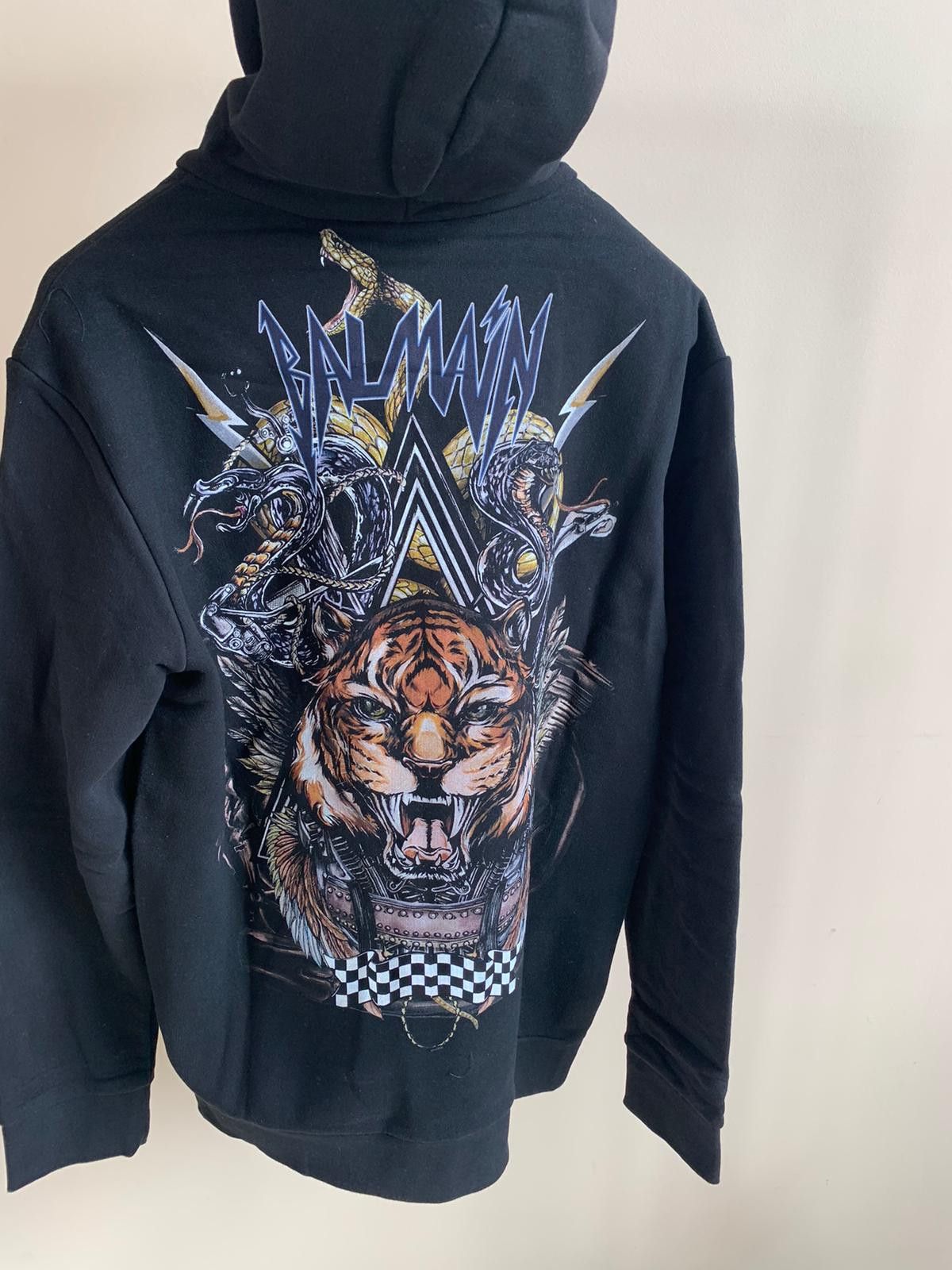 Balmain Lion & Serpent Multi Zip Hoodie in Black Size US S / EU 44-46 / 1 - 3 Thumbnail