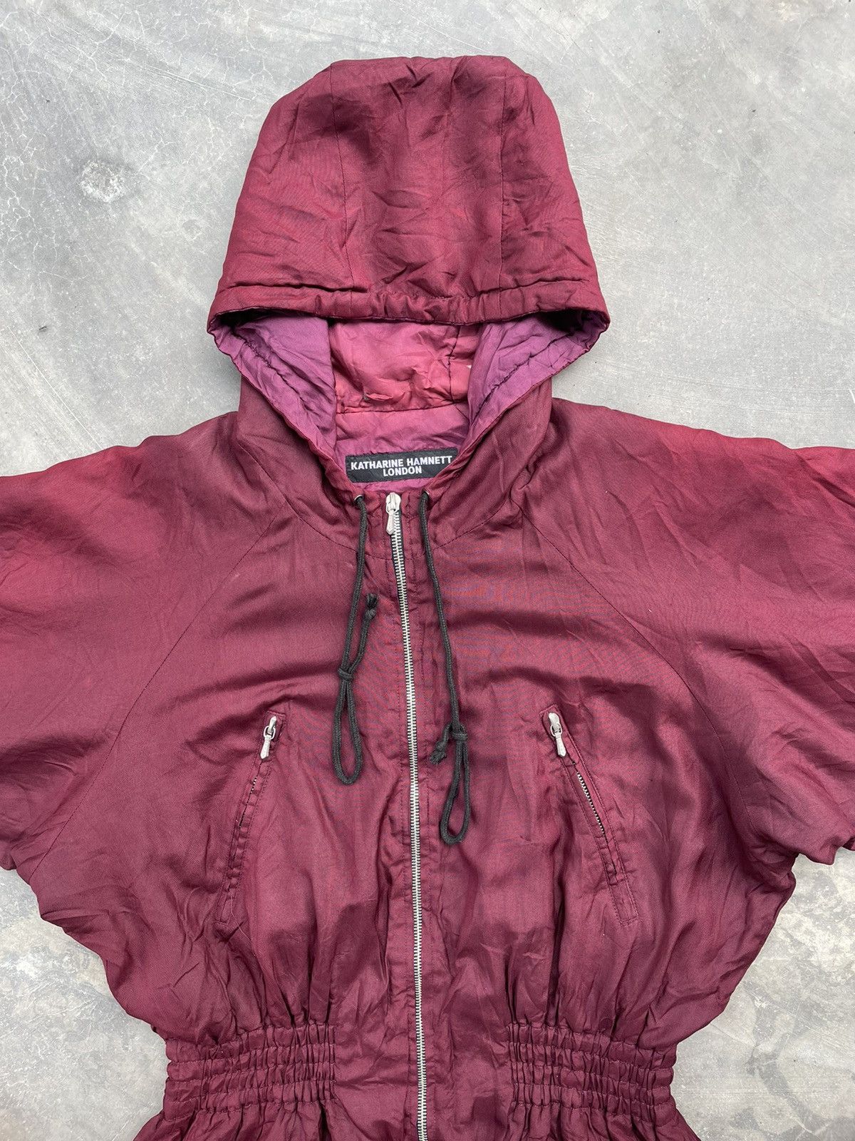 Katharine Hamnett London 🔥90’s Katharine Hamnett London Silk Hoodie Parka🔥 Size M / US 6-8 / IT 42-44 - 5 Thumbnail