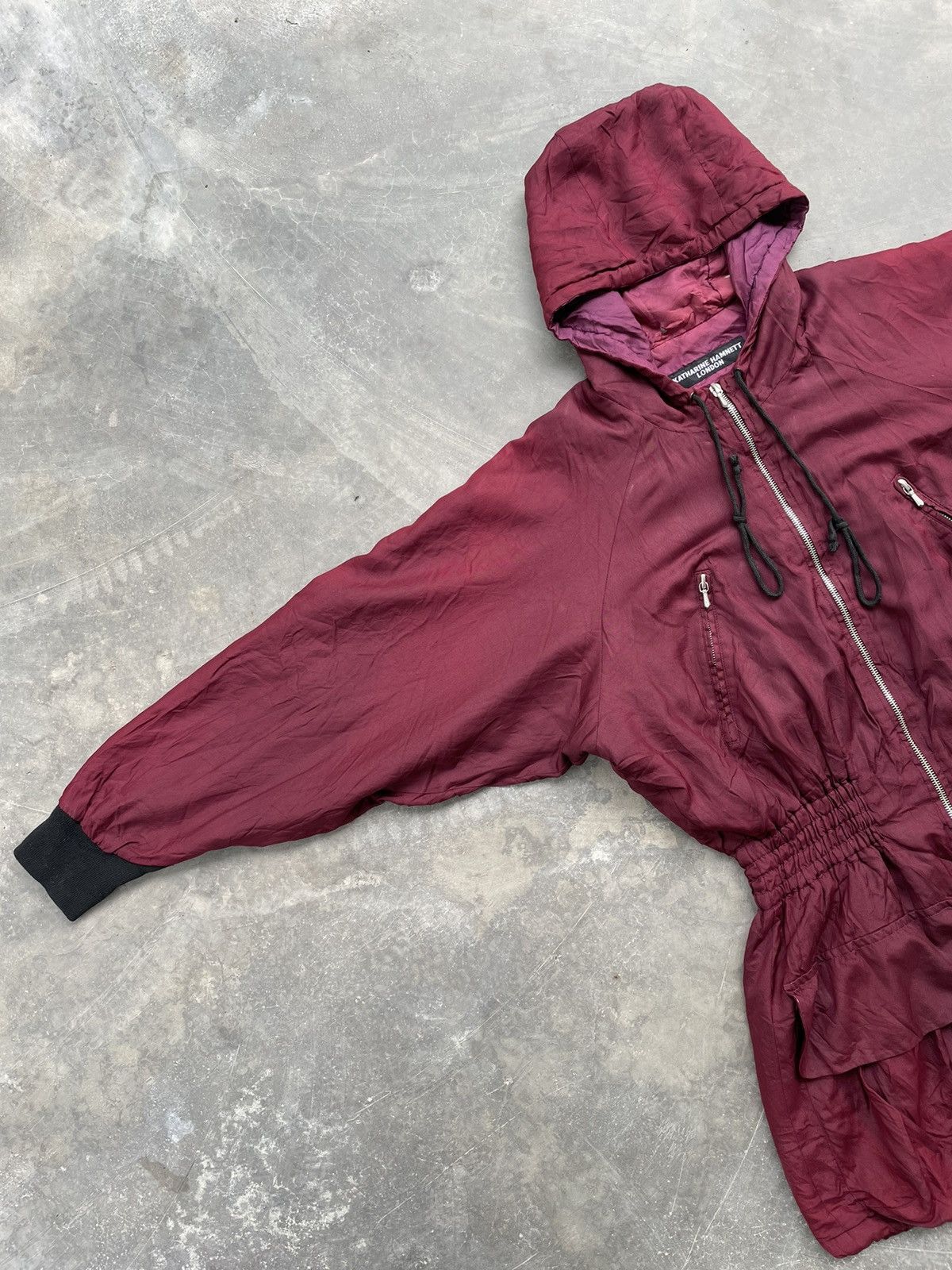 Katharine Hamnett London 🔥90’s Katharine Hamnett London Silk Hoodie Parka🔥 Size M / US 6-8 / IT 42-44 - 7 Thumbnail