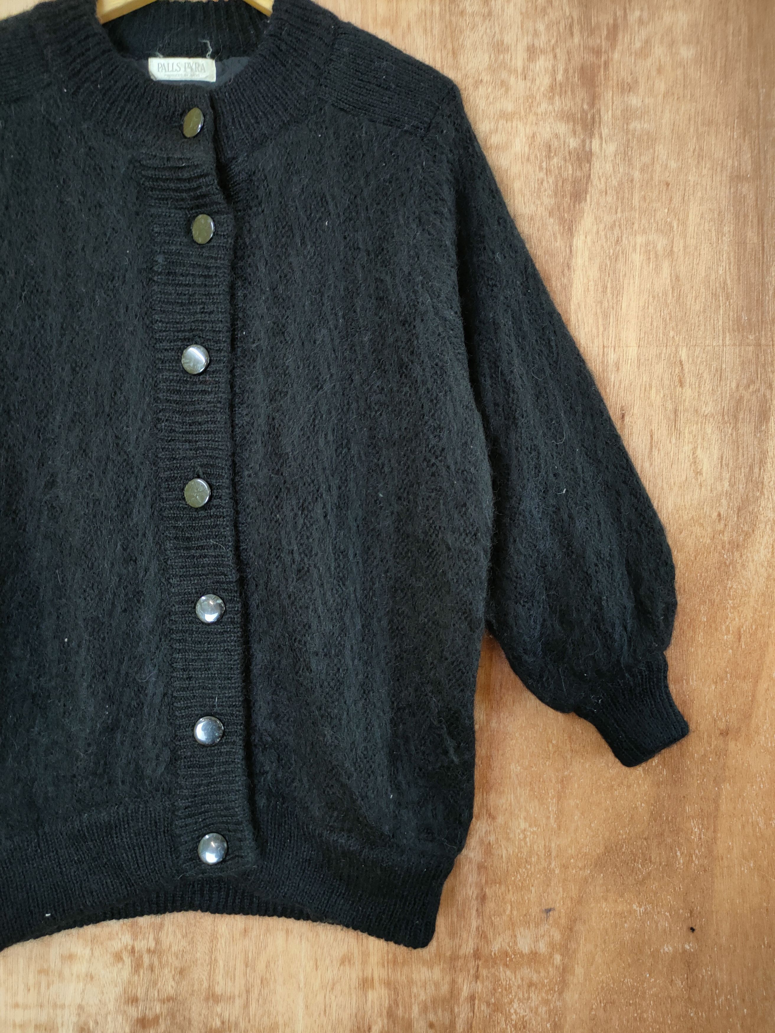 Grailed Palls Pyra cardigan black shag shaggy mohair japan #46-675 Size XL / US 12-14 / IT 48-50 - 3 Thumbnail
