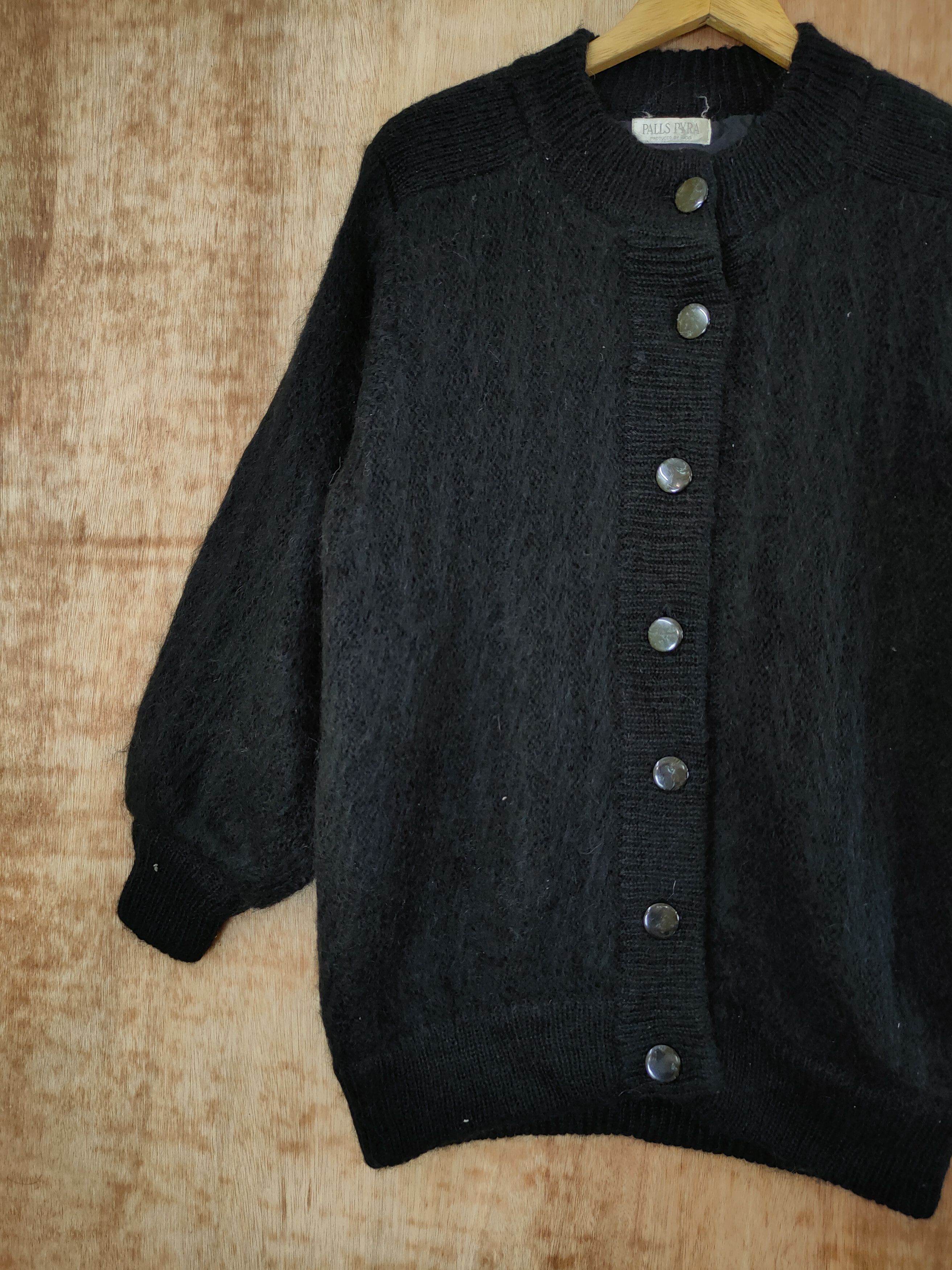 Grailed Palls Pyra cardigan black shag shaggy mohair japan #46-675 Size XL / US 12-14 / IT 48-50 - 2 Thumbnail