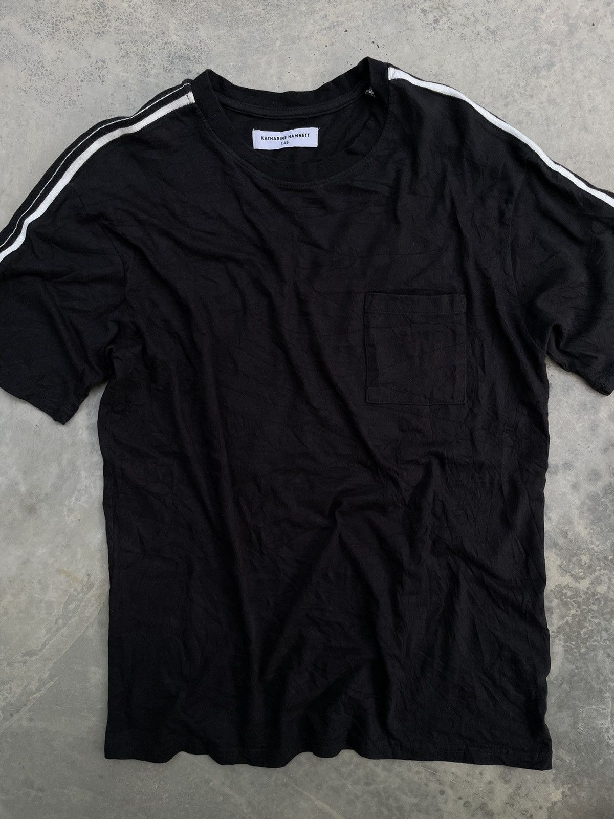 image of Katharine Hamnett London Katharine Hamnett Lab Blacked Tshirt, Men's (Size XL)