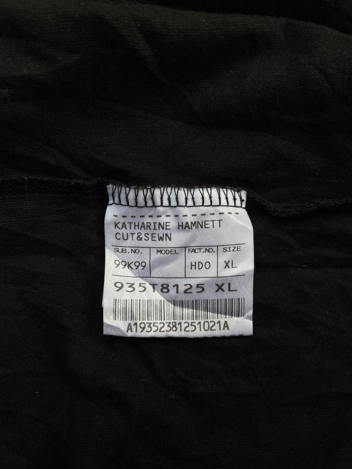 Katharine Hamnett London 🔥KATHARINE HAMNETT LAB BLACKED TSHIRT🔥 Size US XL / EU 56 / 4 - 8 Thumbnail