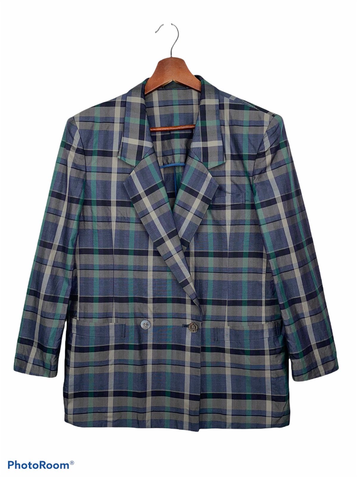 Burberry 💥Burberrys Plaid Tartan Blazer Jacket💥 Size US M / EU 48-50 / 2 - 3 Thumbnail
