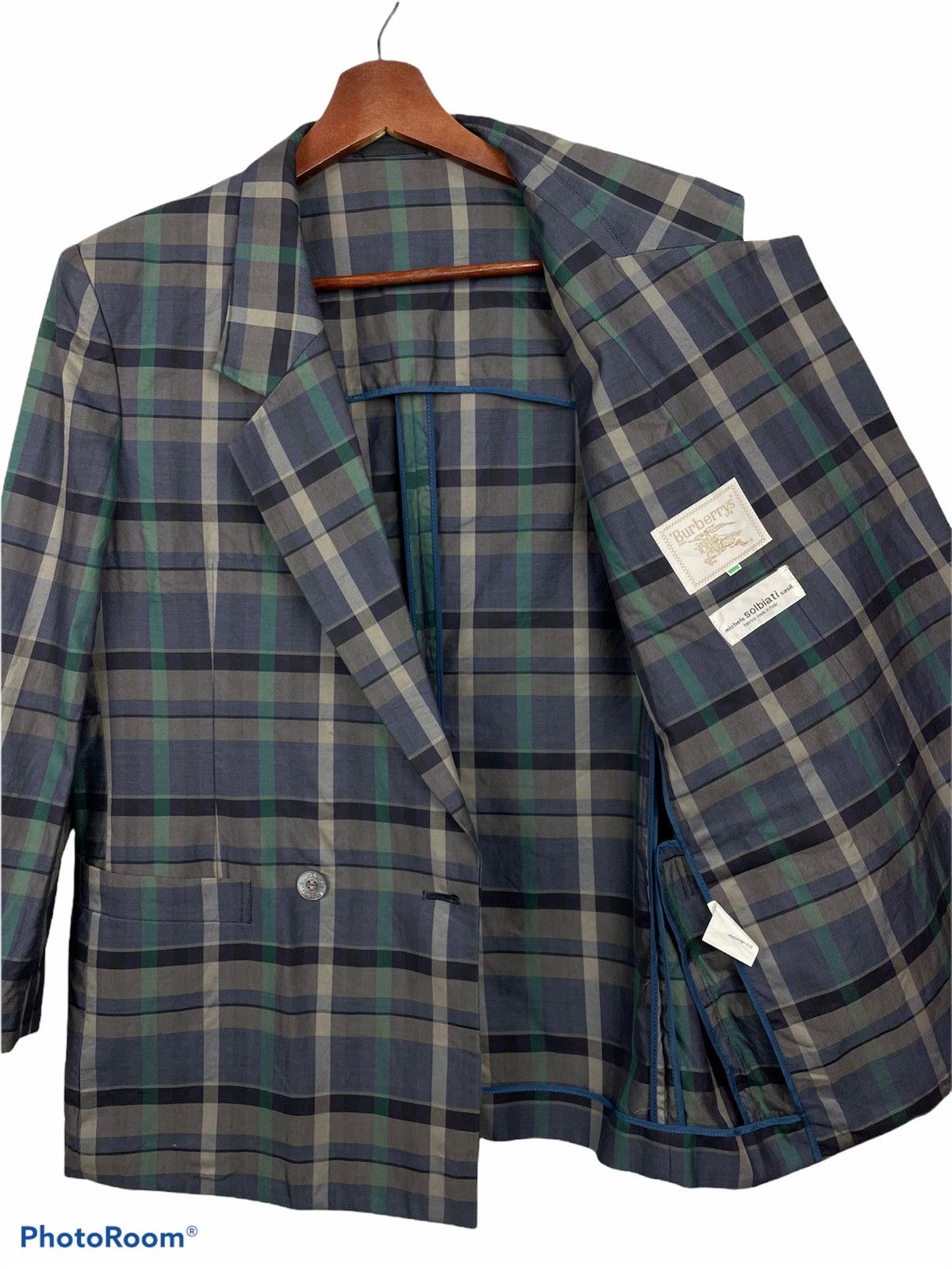 Burberry 💥Burberrys Plaid Tartan Blazer Jacket💥 Size US M / EU 48-50 / 2 - 2 Thumbnail