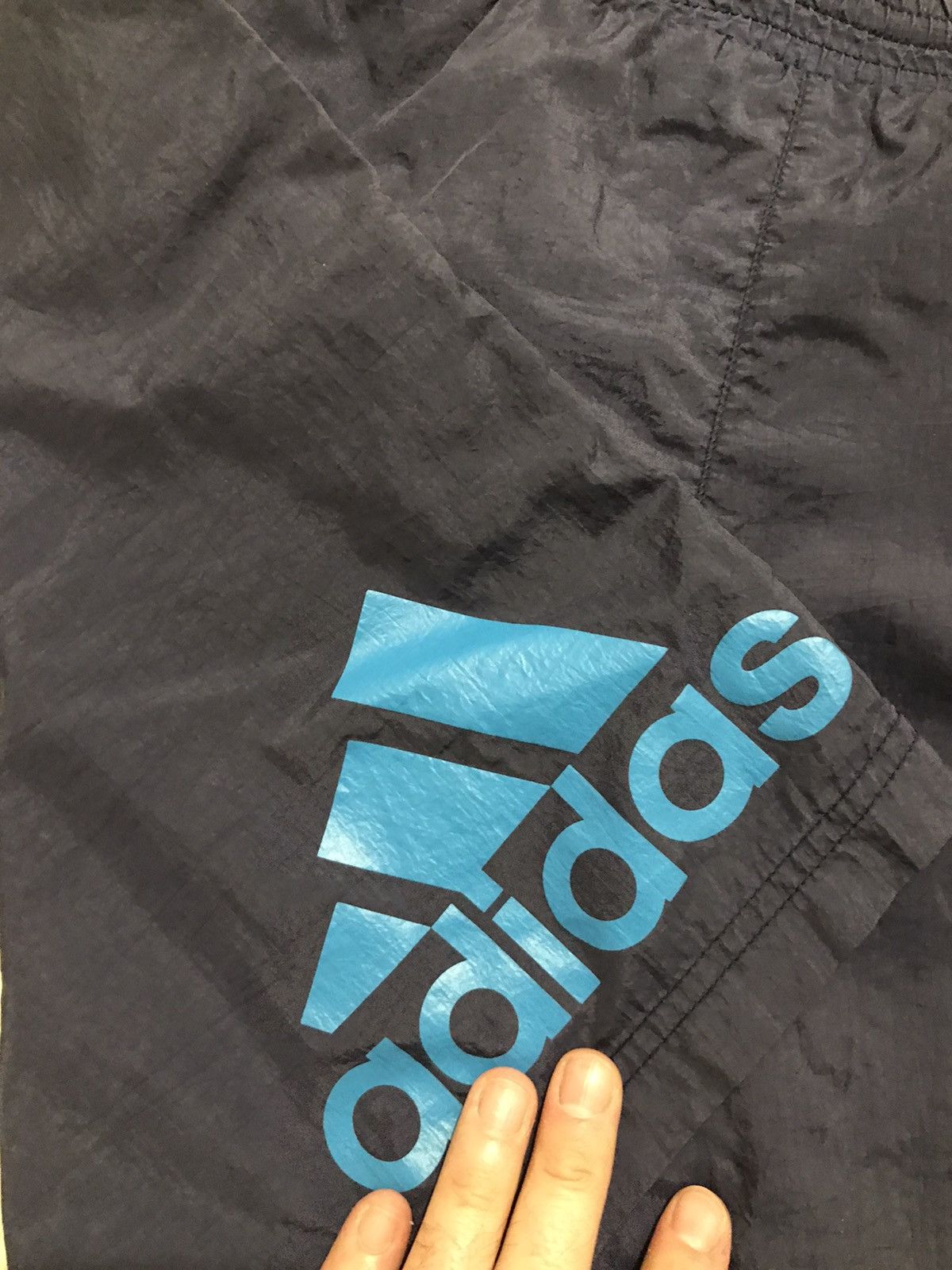 Adidas Vintage Nylon Adidas Shorts 2 big logo size 34” Size US 34 / EU 50 - 4 Thumbnail