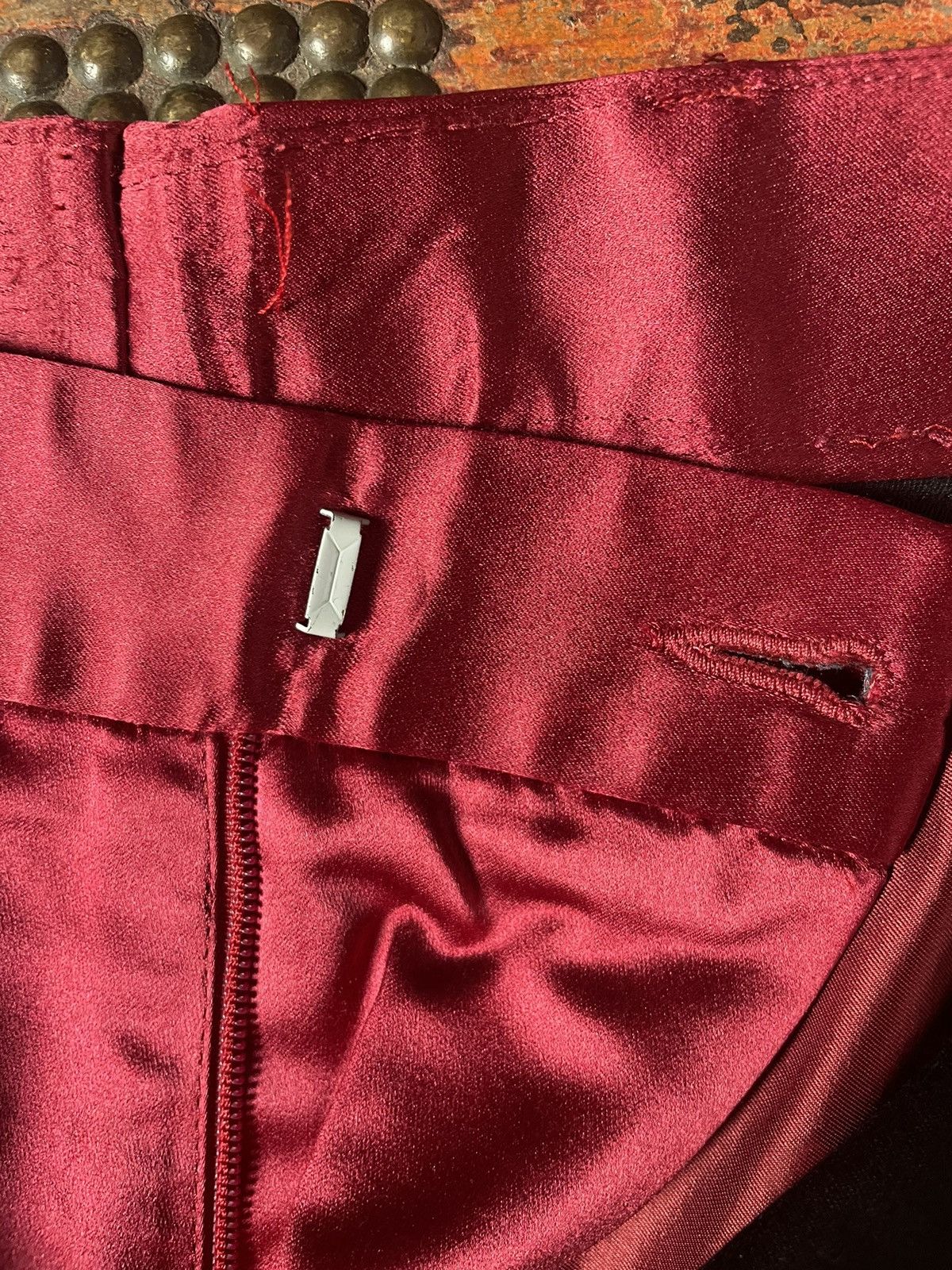 Dior Dior Homme SS2002 Red Silk Pants Size US 31 - 5 Thumbnail