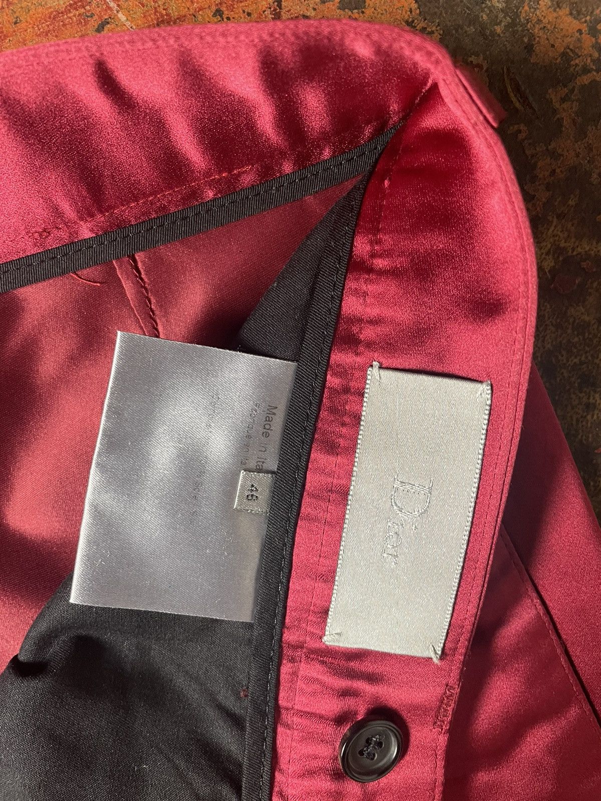 Dior Dior Homme SS2002 Red Silk Pants Size US 31 - 2 Thumbnail