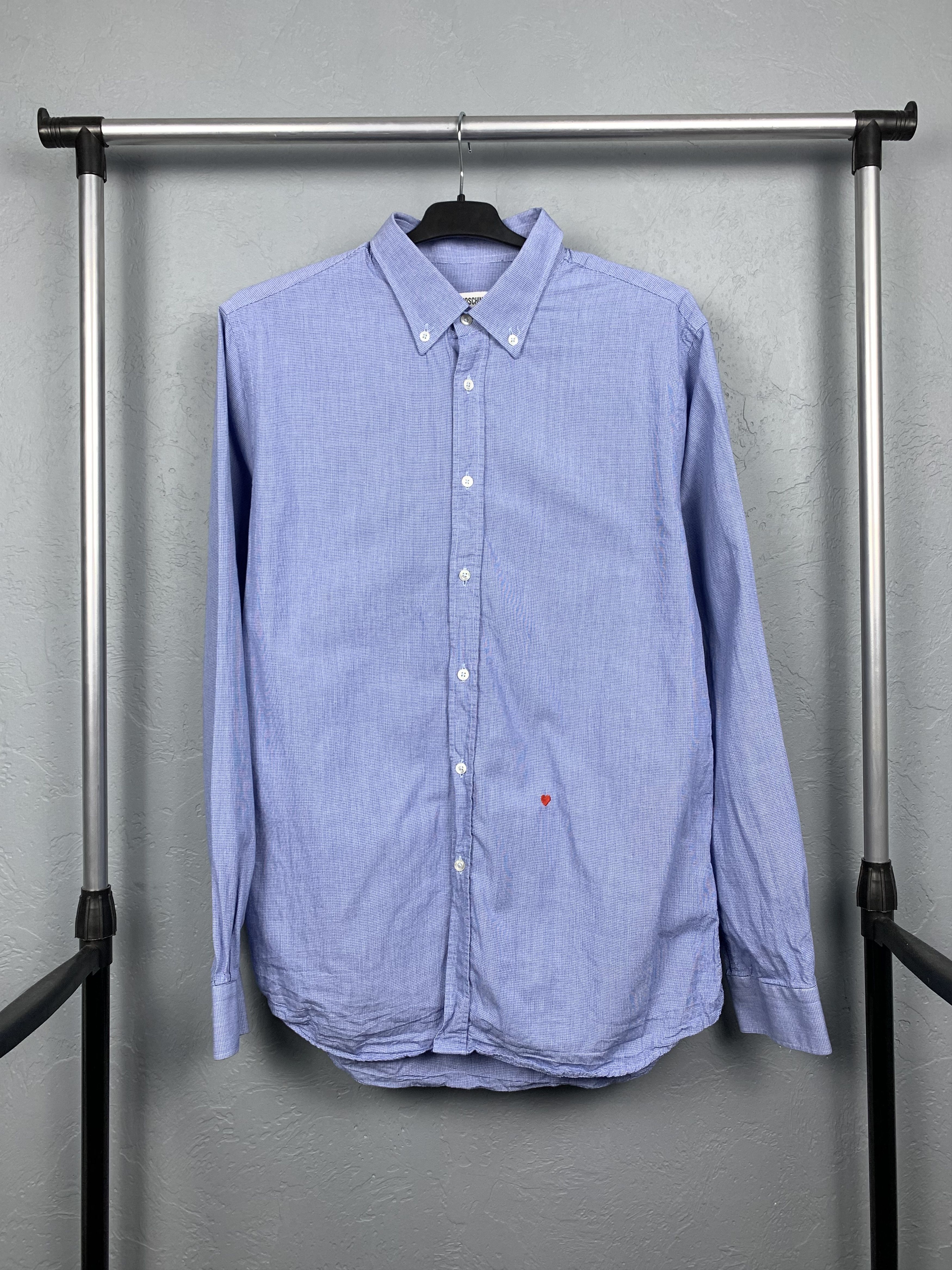Moschino Moschino Mens Long Sleeve Shirt Size US L / EU 52-54 / 3 - 1 Thumbnail