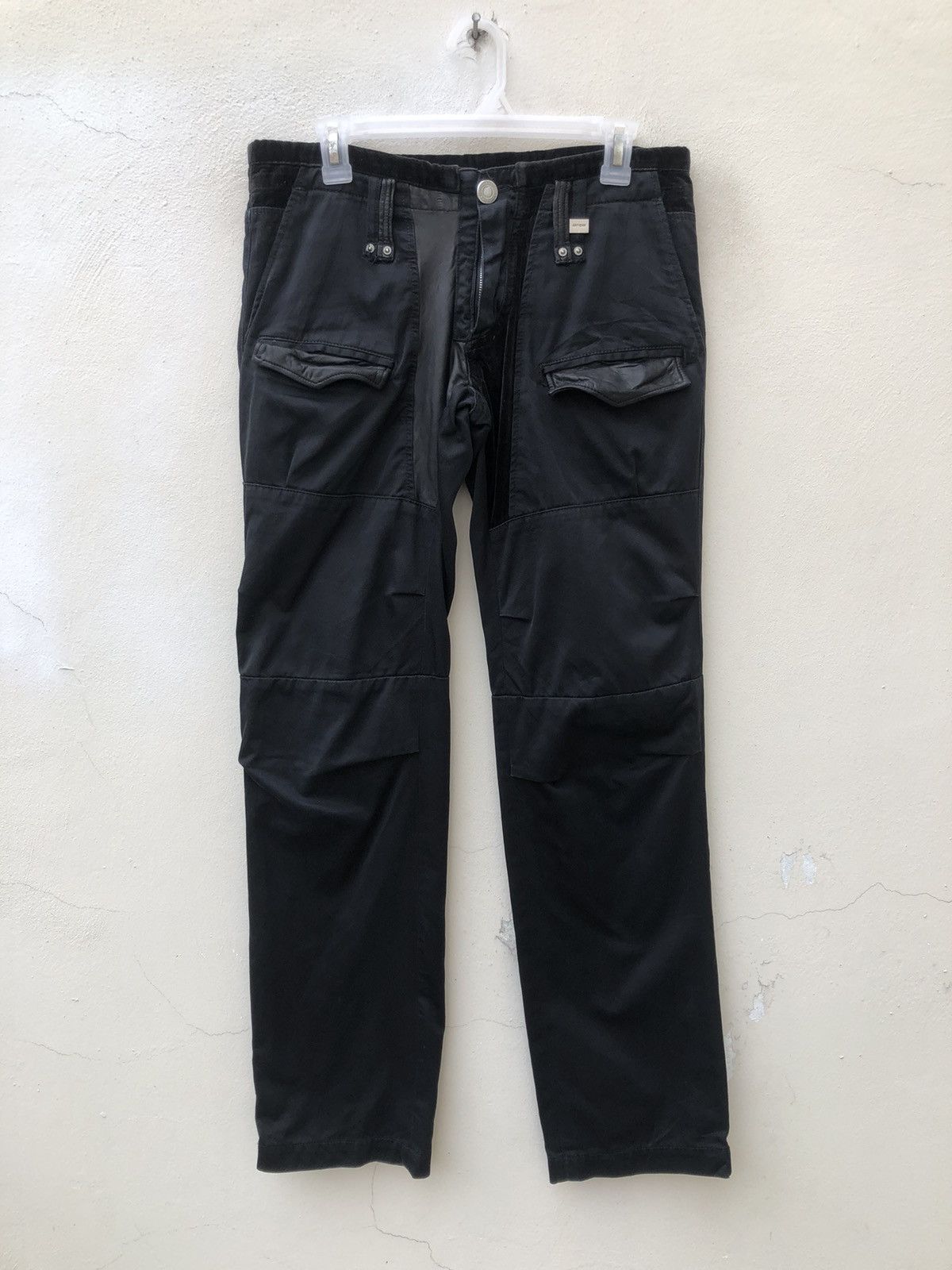 Vintage ARTISAN Japan Hybrid Leather Cotton Tactical Trouser Pant Size US 30 / EU 46 - 3 Thumbnail