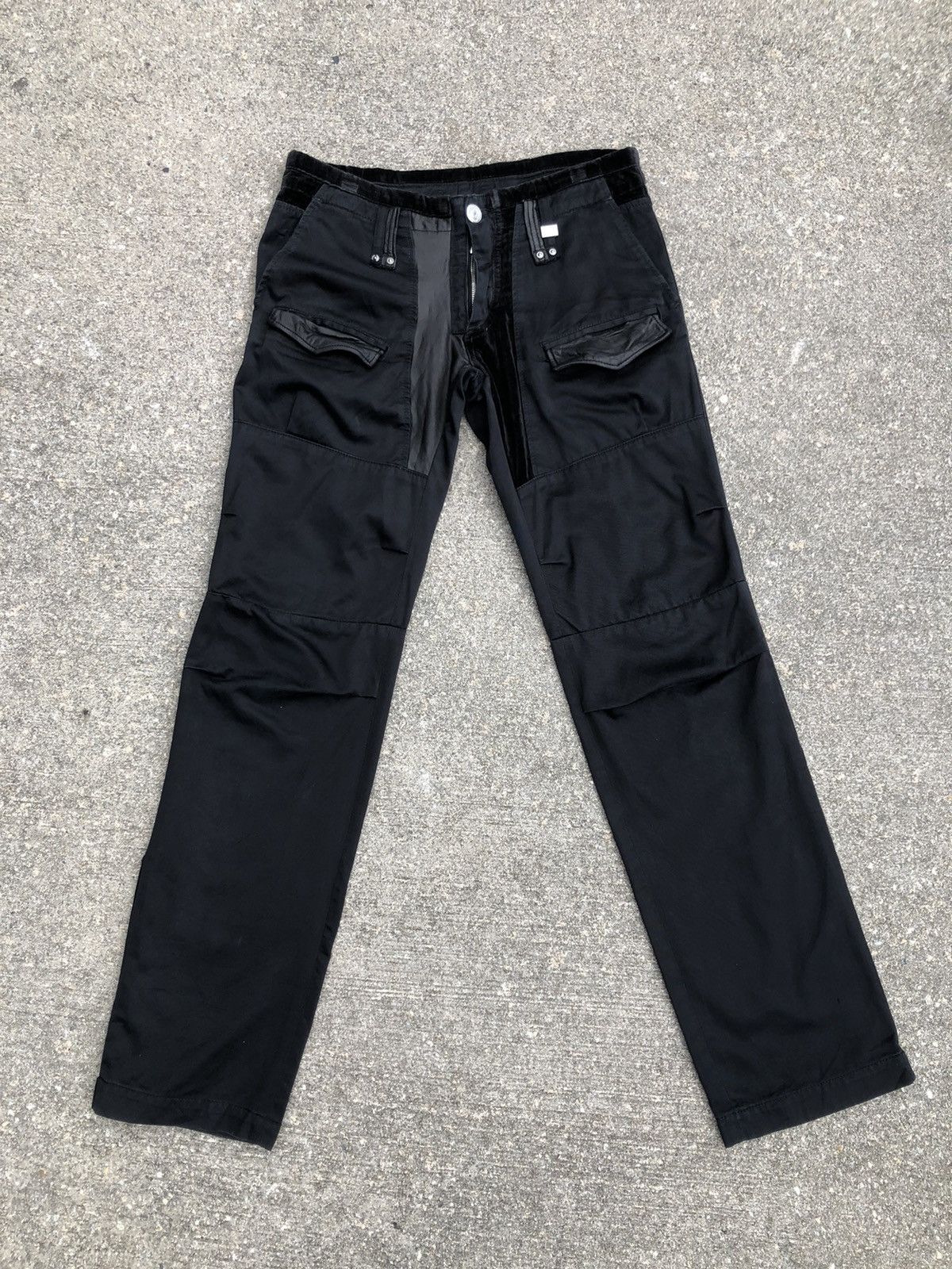 Vintage ARTISAN Japan Hybrid Leather Cotton Tactical Trouser Pant Size US 30 / EU 46 - 1 Thumbnail