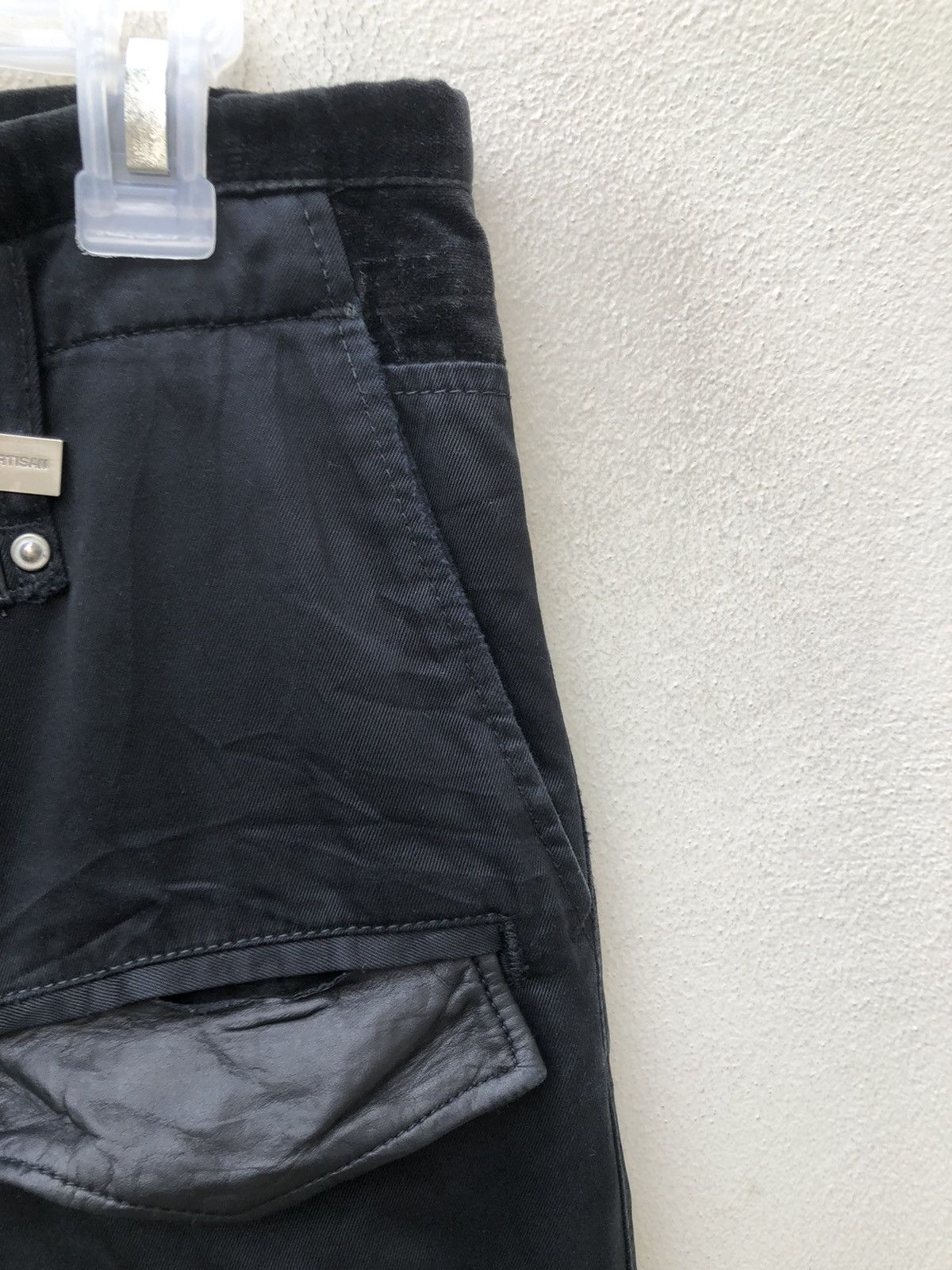 Vintage ARTISAN Japan Hybrid Leather Cotton Tactical Trouser Pant Size US 30 / EU 46 - 10 Thumbnail