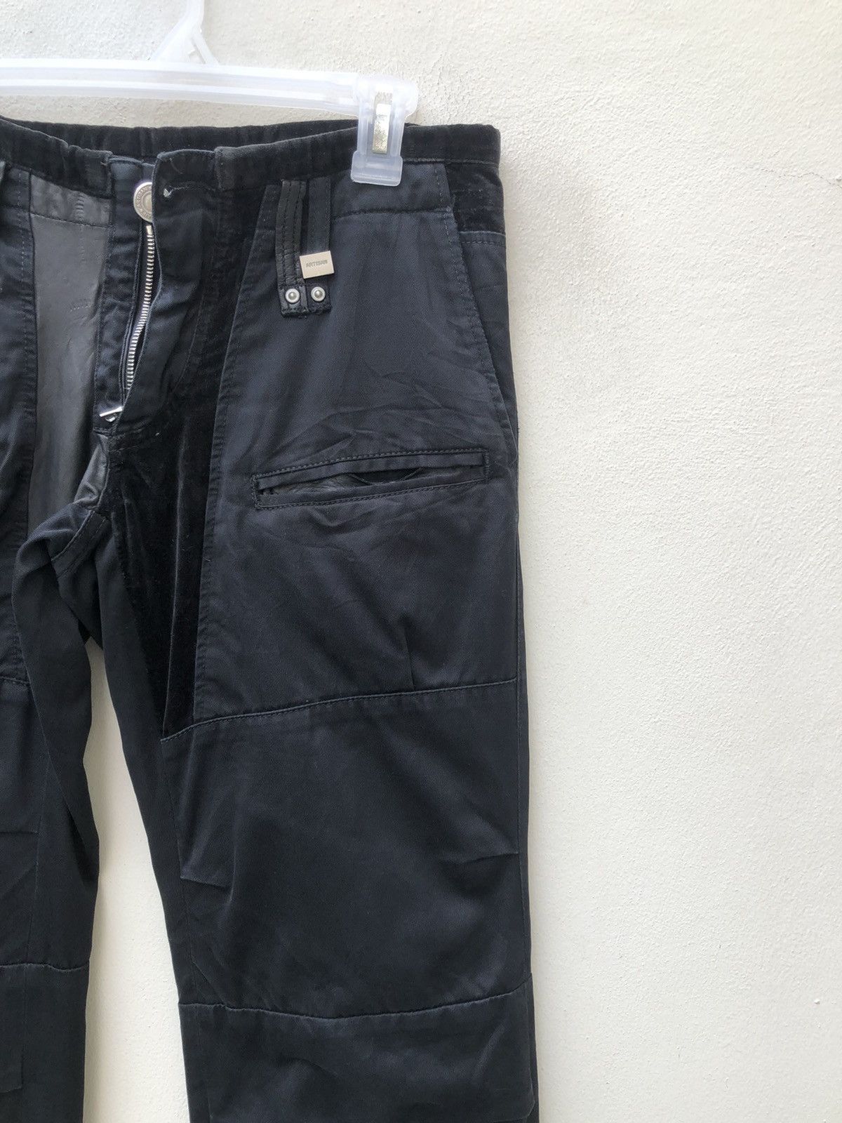 Vintage ARTISAN Japan Hybrid Leather Cotton Tactical Trouser Pant Size US 30 / EU 46 - 11 Thumbnail