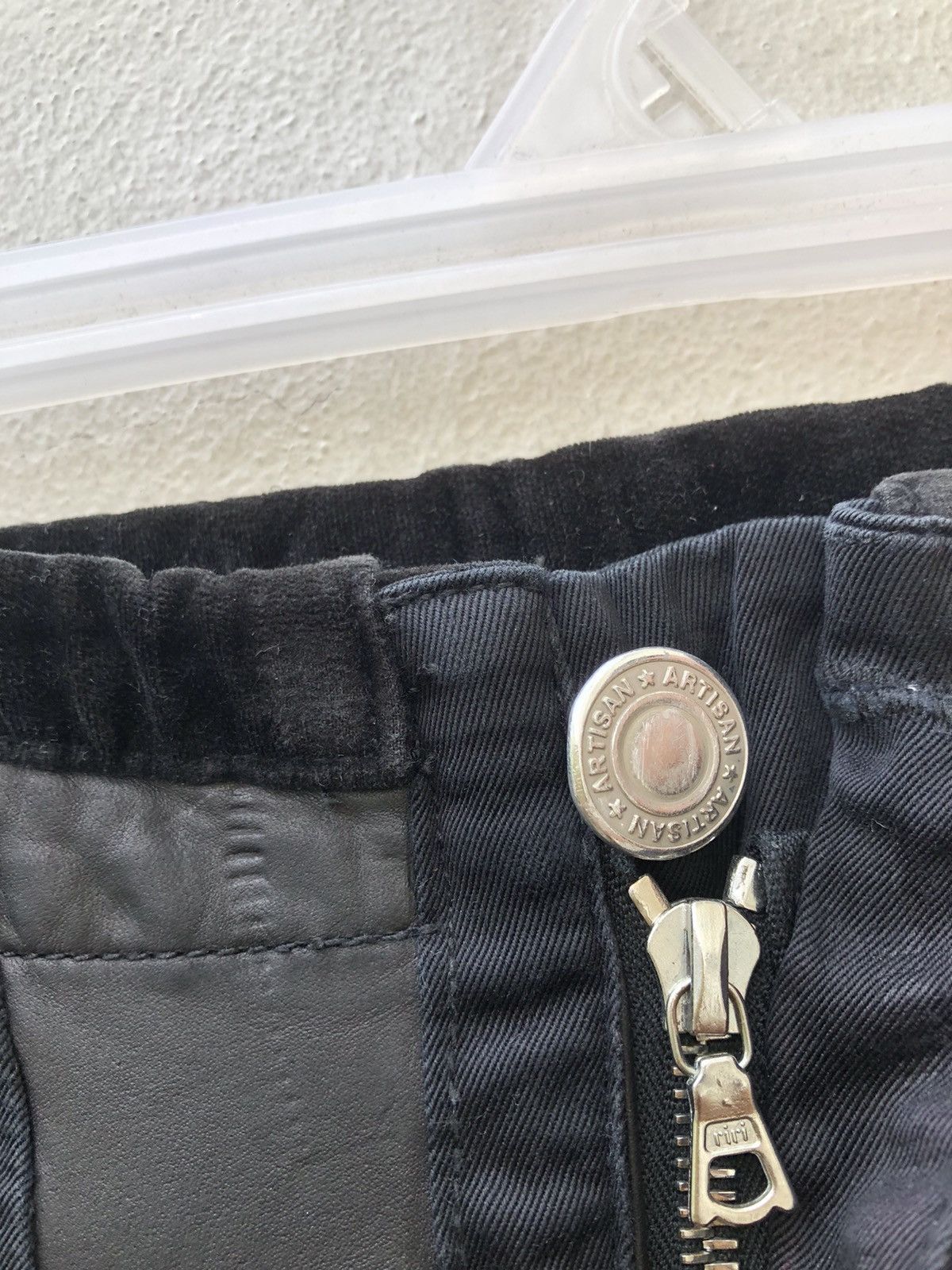 Vintage ARTISAN Japan Hybrid Leather Cotton Tactical Trouser Pant Size US 30 / EU 46 - 5 Thumbnail