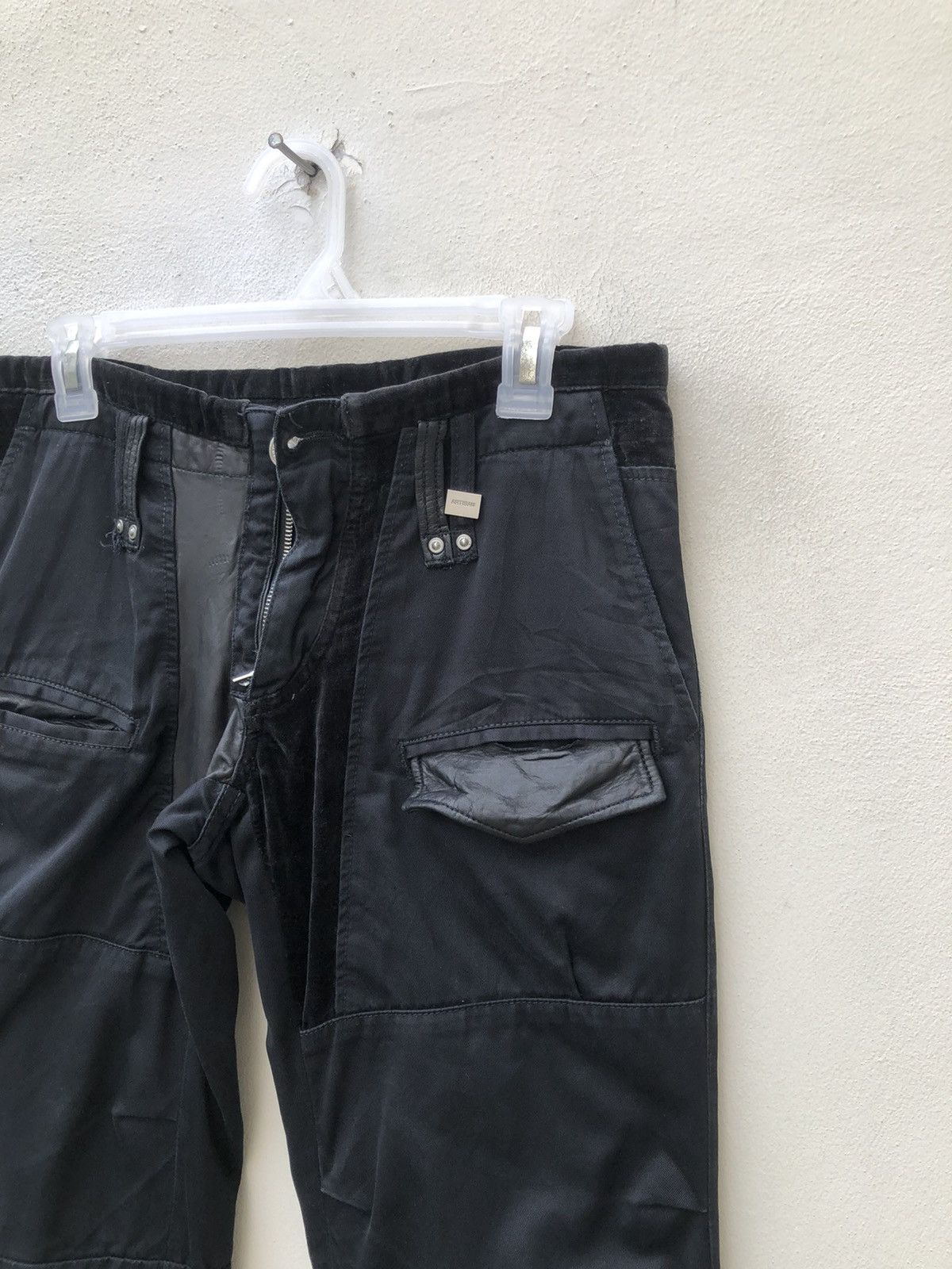 Vintage ARTISAN Japan Hybrid Leather Cotton Tactical Trouser Pant Size US 30 / EU 46 - 9 Thumbnail