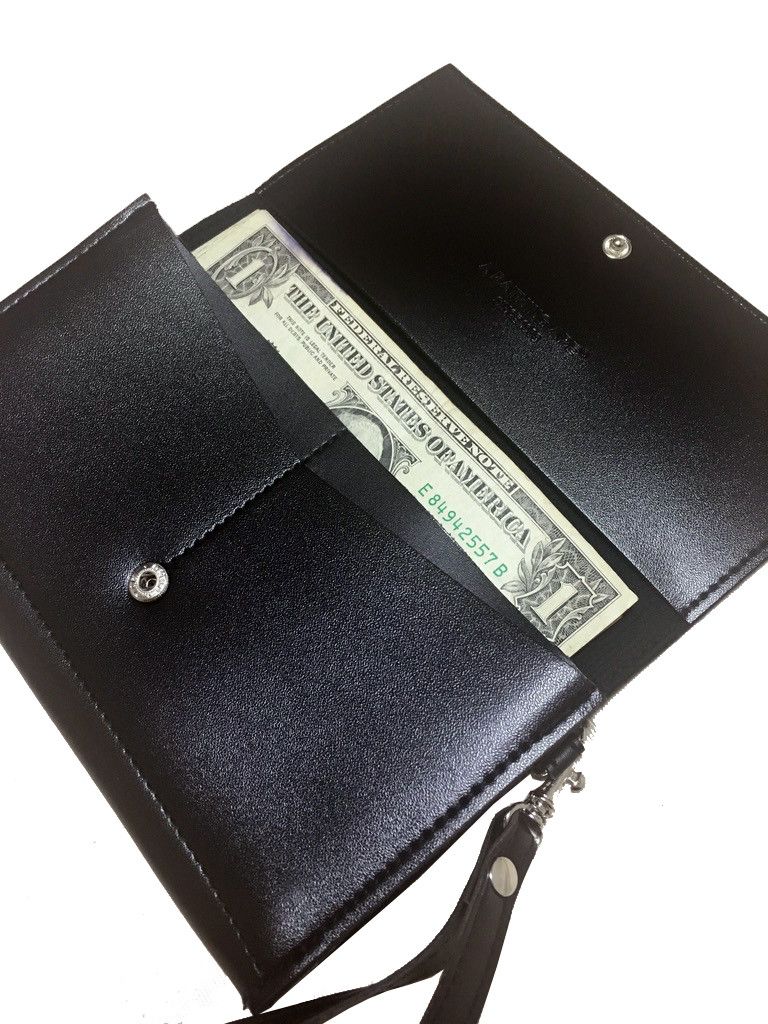 Bape BAPE Wallet Vegan Leather Embossed Head Logo Hand Bag Size ONE SIZE - 6 Thumbnail