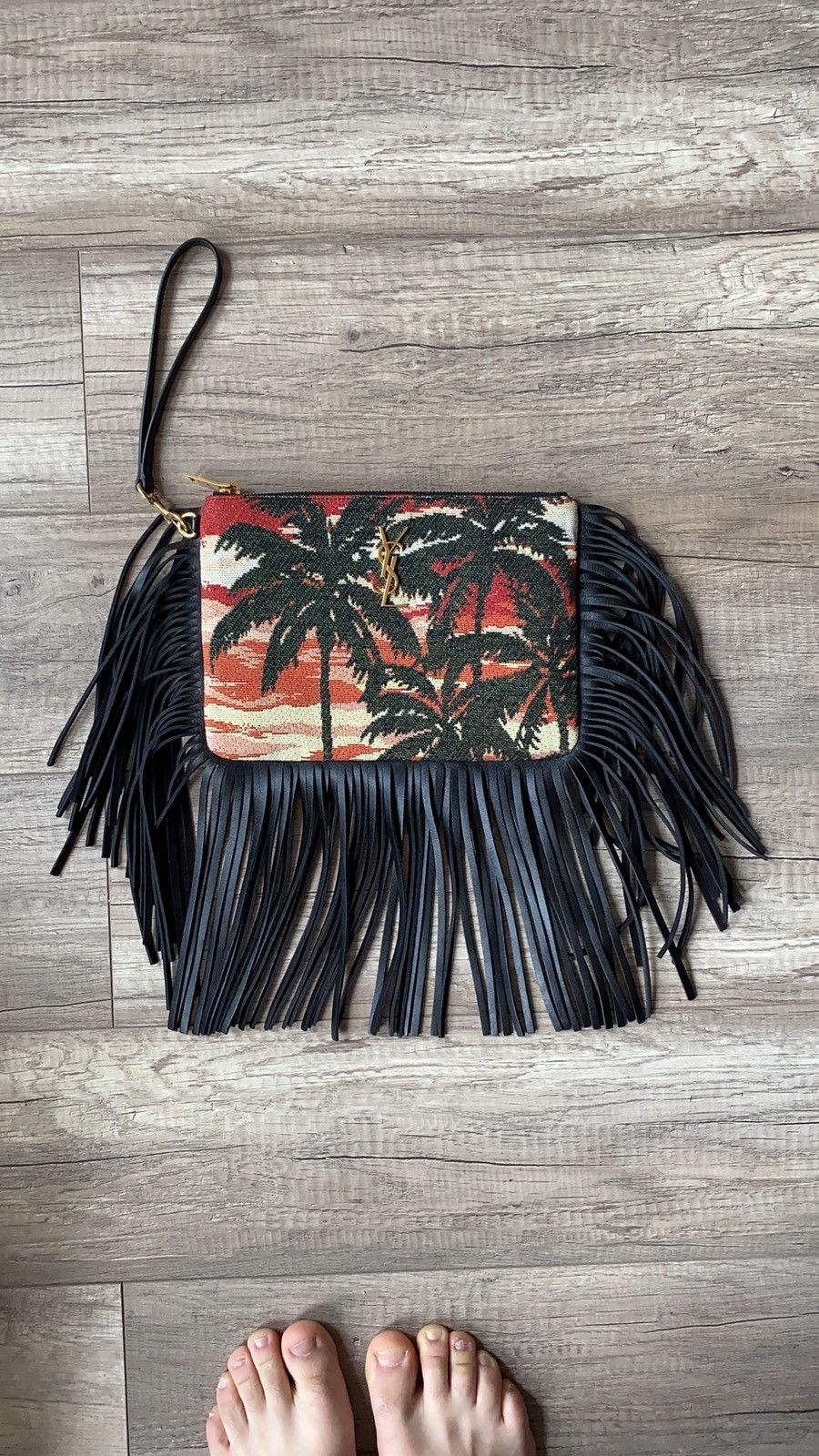 Hedi Slimane × Saint Laurent Paris × Yves Saint Laurent Saint Laurent Fringe Clutch Size ONE SIZE - 1 Thumbnail