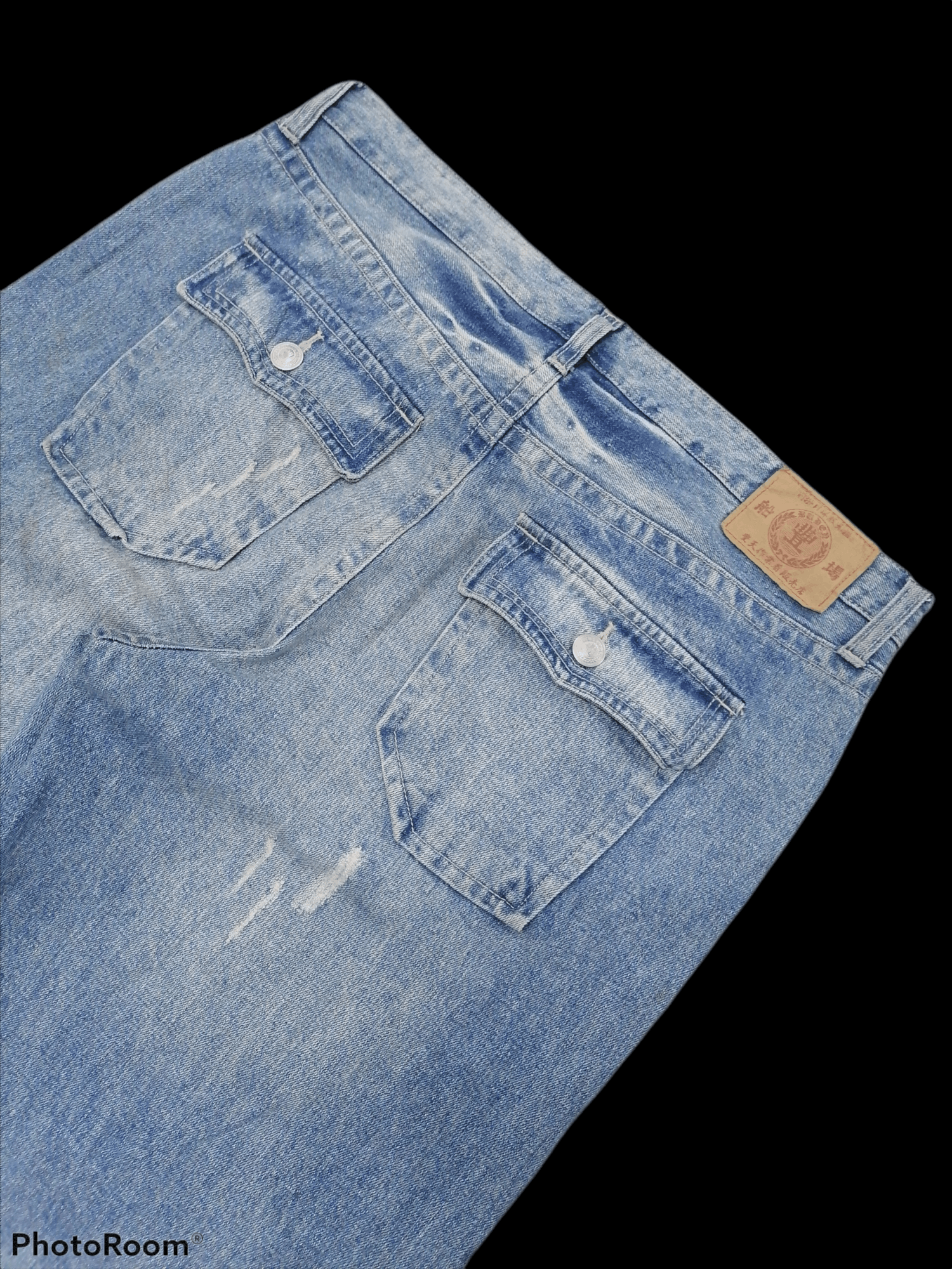 Other Dragon Art Printed Buden Distressed Denim Pants Big Size Size US 39 - 7 Thumbnail
