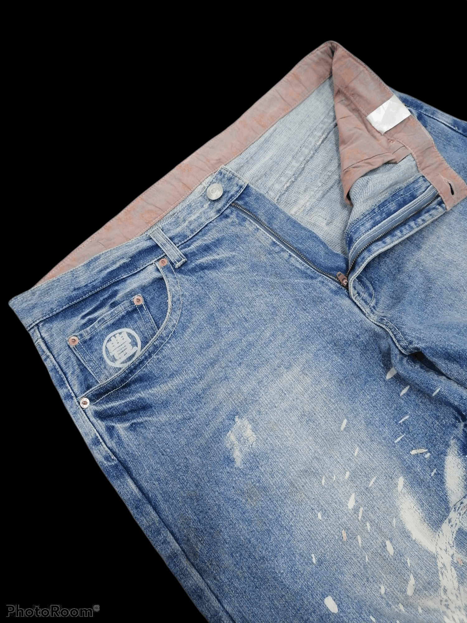 Other Dragon Art Printed Buden Distressed Denim Pants Big Size Size US 39 - 5 Thumbnail