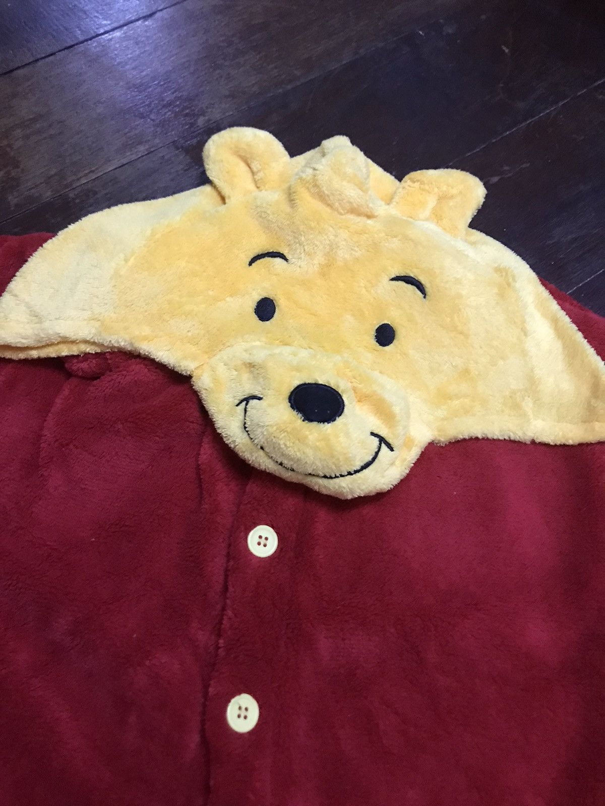 Cartoon Network × Disney 🔥UNISEX🔥Pooh velvet button up hoodie by Disney Size US M / EU 48-50 / 2 - 8 Thumbnail