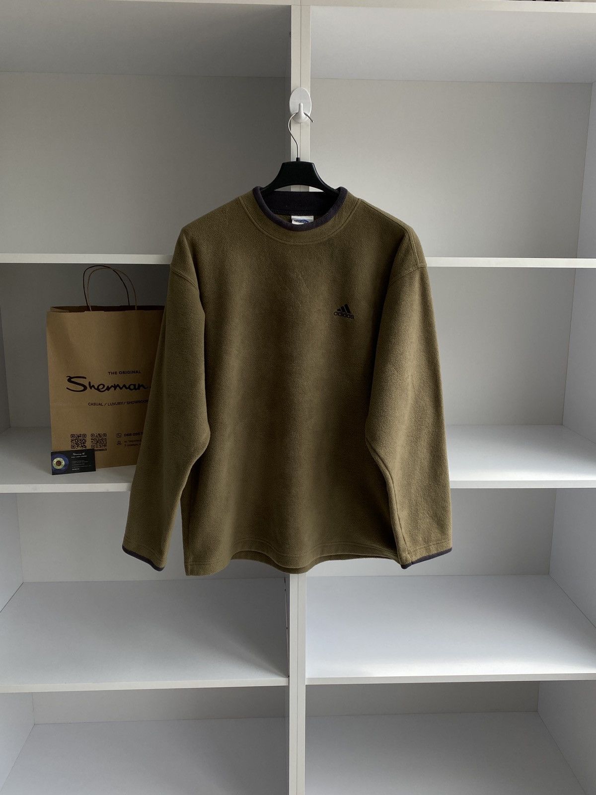 Adidas × Vintage Adidas vintage fleece sweatshirt brown size L Size US L / EU 52-54 / 3 - 2 Thumbnail