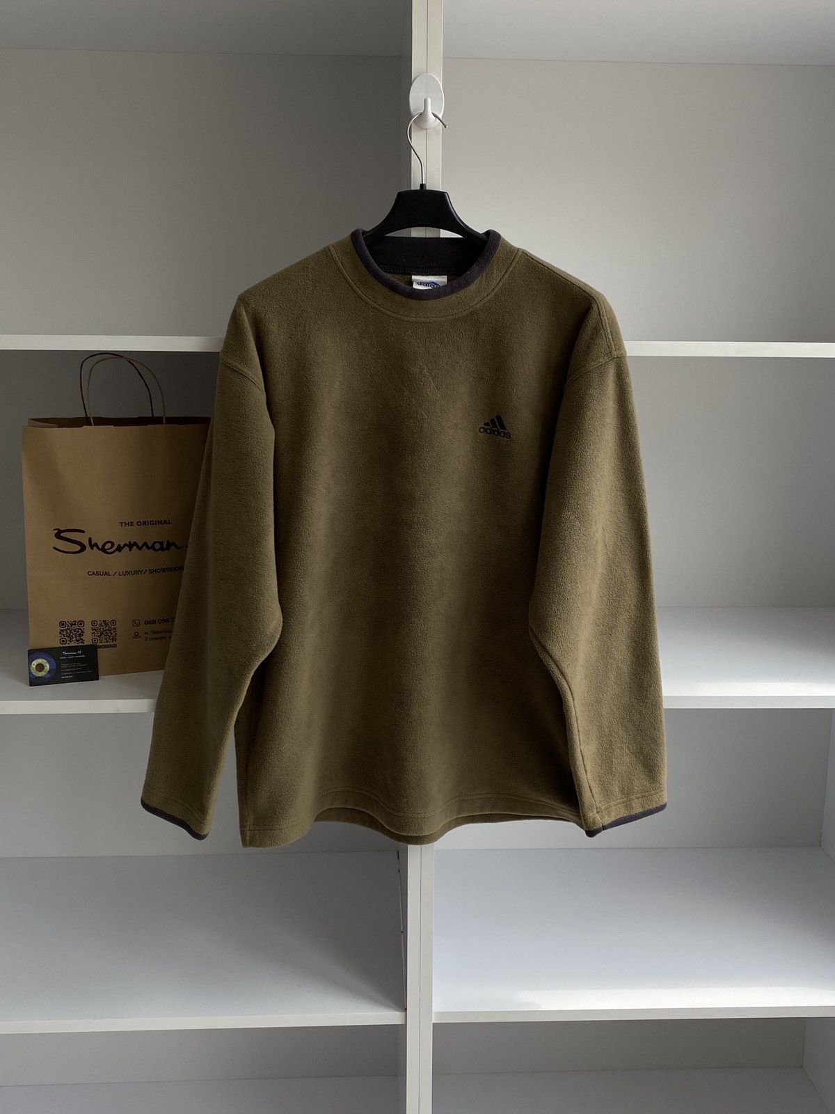 Adidas × Vintage Adidas vintage fleece sweatshirt brown size L Size US L / EU 52-54 / 3 - 1 Thumbnail