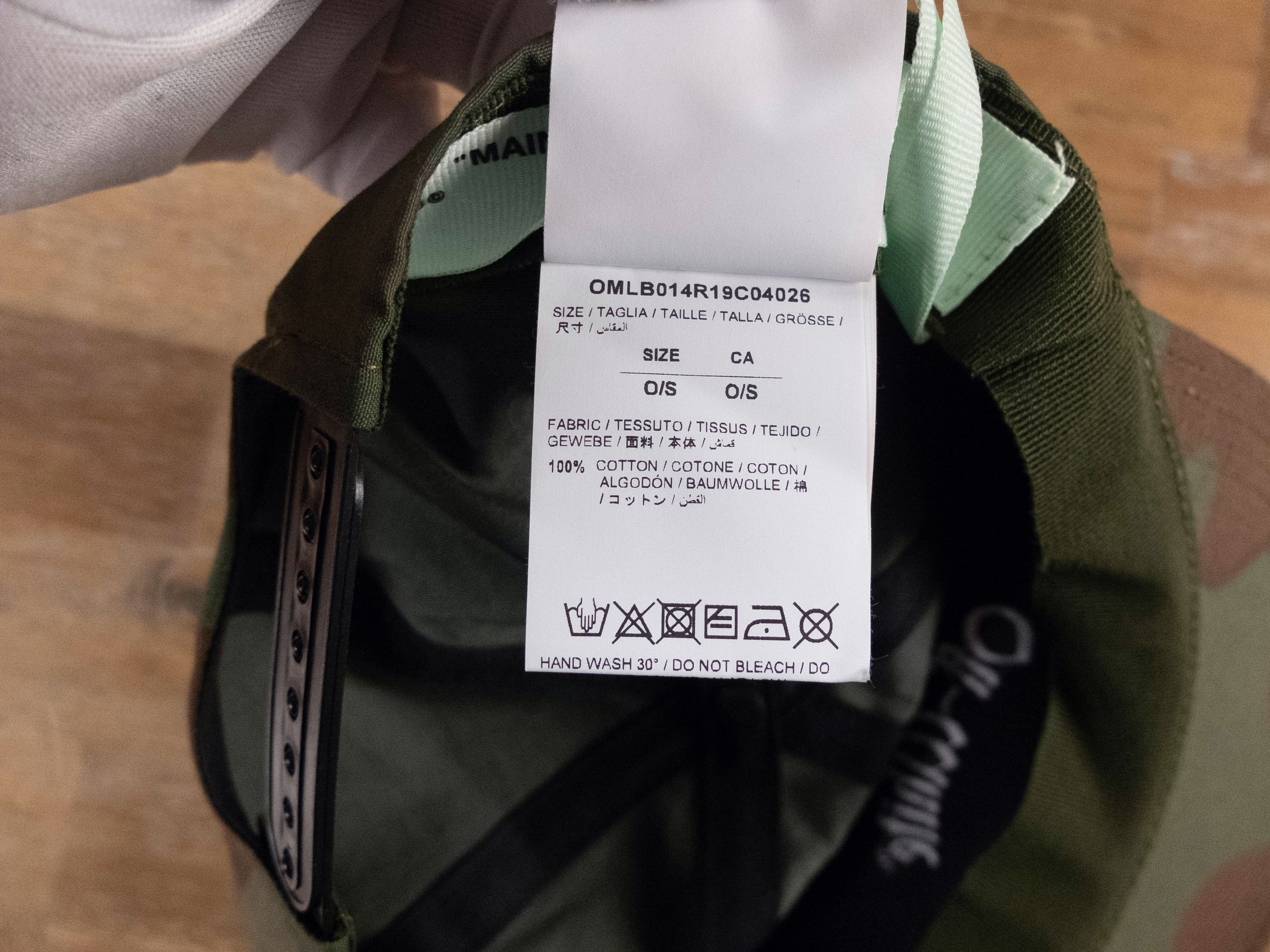 Off-White OFF-WHITE embriodered camouflage camo baseball cap hat Size ONE SIZE - 7 Thumbnail