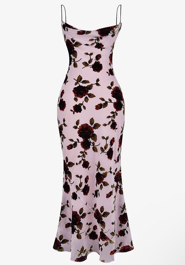 HOUSE OF CB Serena floral-print stretch-woven maxi dress