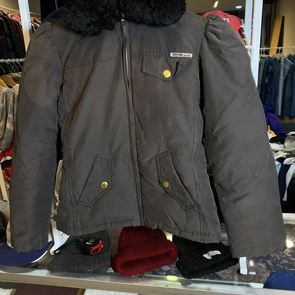 Moschino 90s Moschino Jeans Vintage Fur Puffer Size S / US 4 / IT 40 - 5 Thumbnail