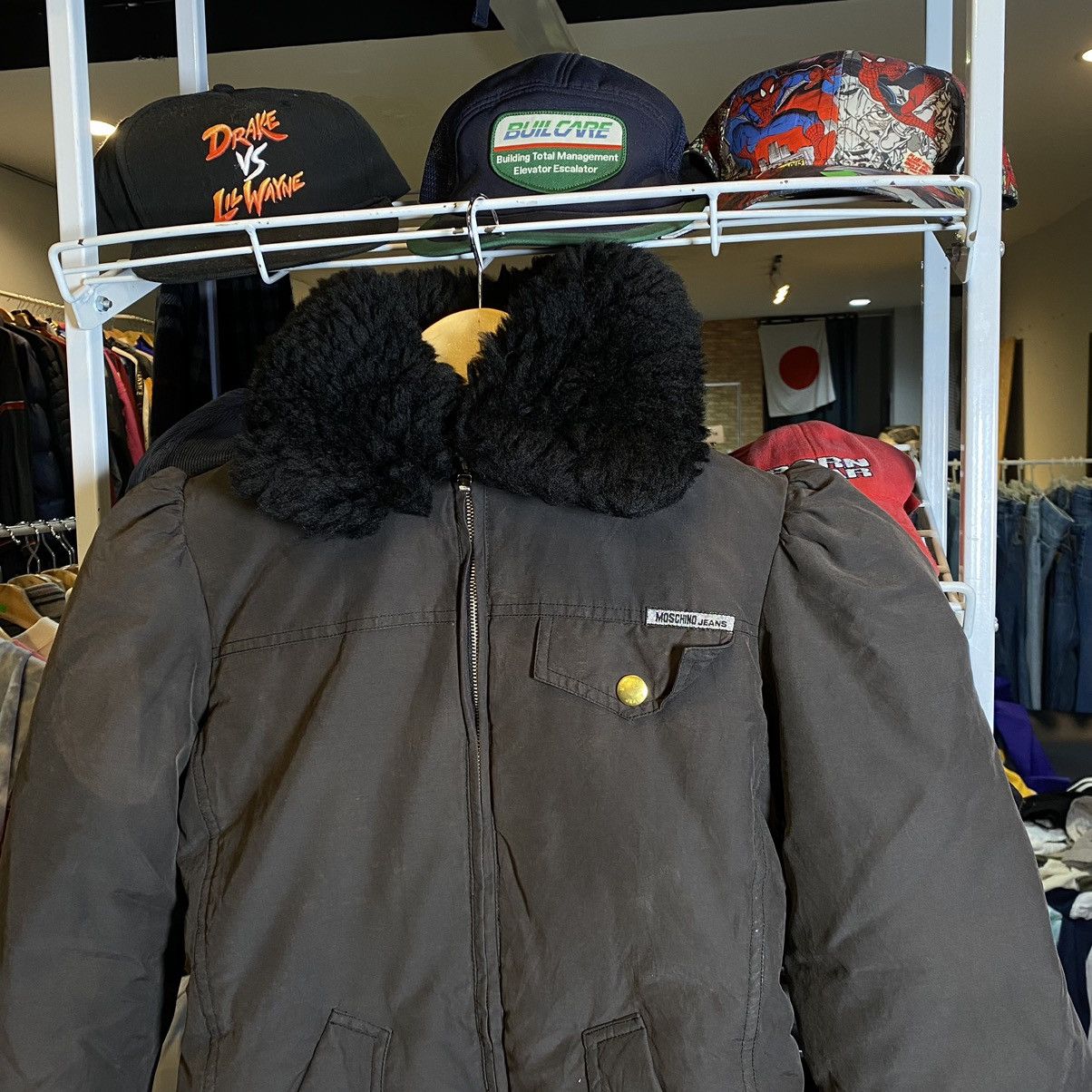 Moschino 90s Moschino Jeans Vintage Fur Puffer Size S / US 4 / IT 40 - 4 Thumbnail