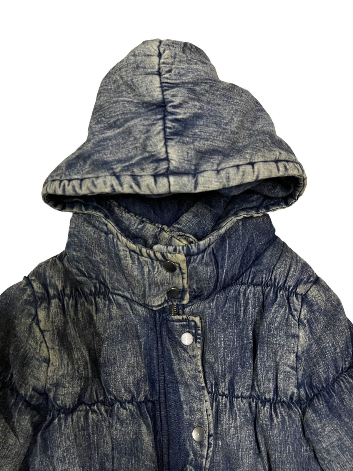 Japanese Brand 🔥Rare🔥 Japanese Denim Style Hooded Puffer Kanye West Size US M / EU 48-50 / 2 - 6 Thumbnail