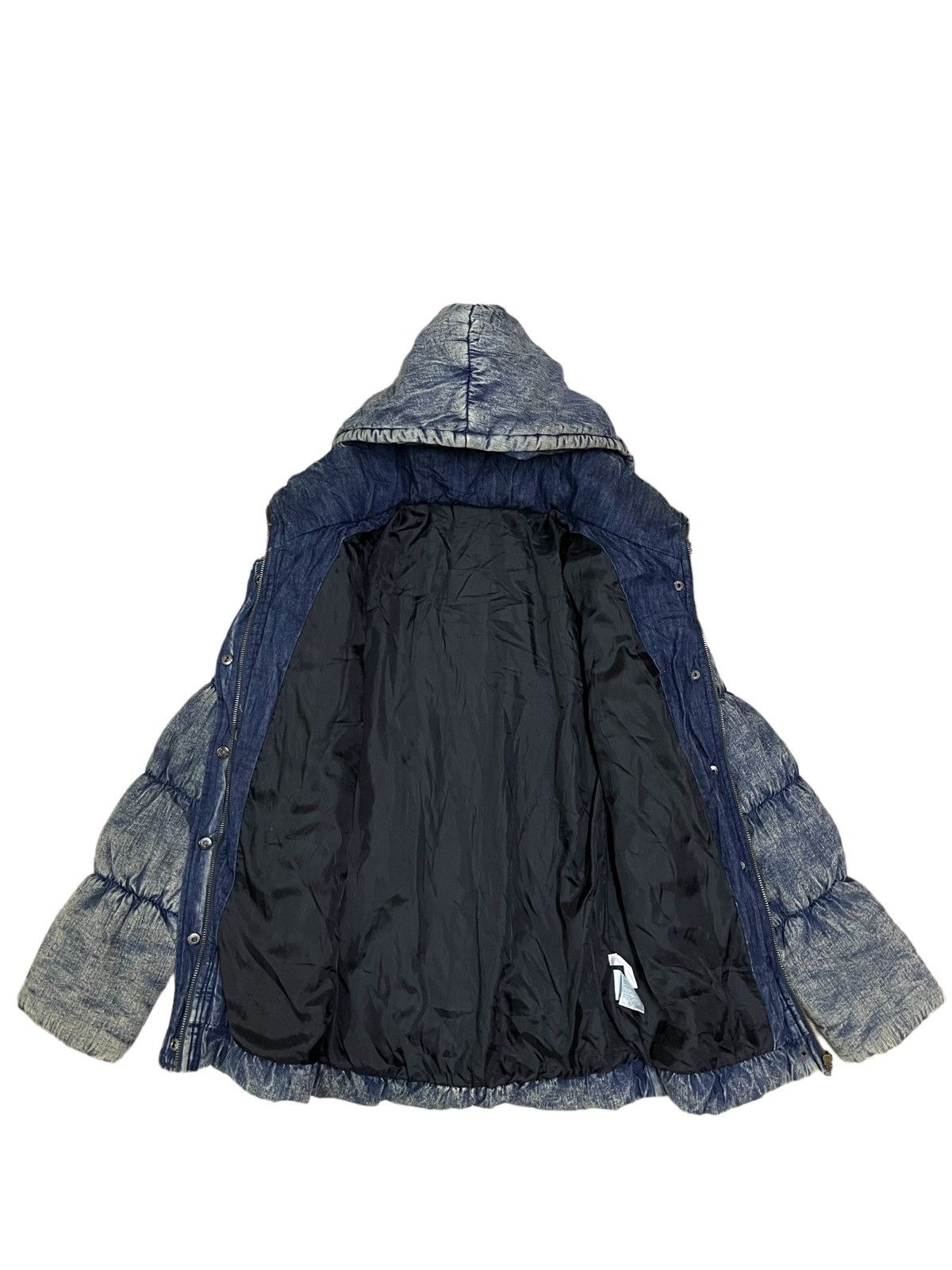 Japanese Brand 🔥Rare🔥 Japanese Denim Style Hooded Puffer Kanye West Size US M / EU 48-50 / 2 - 3 Thumbnail