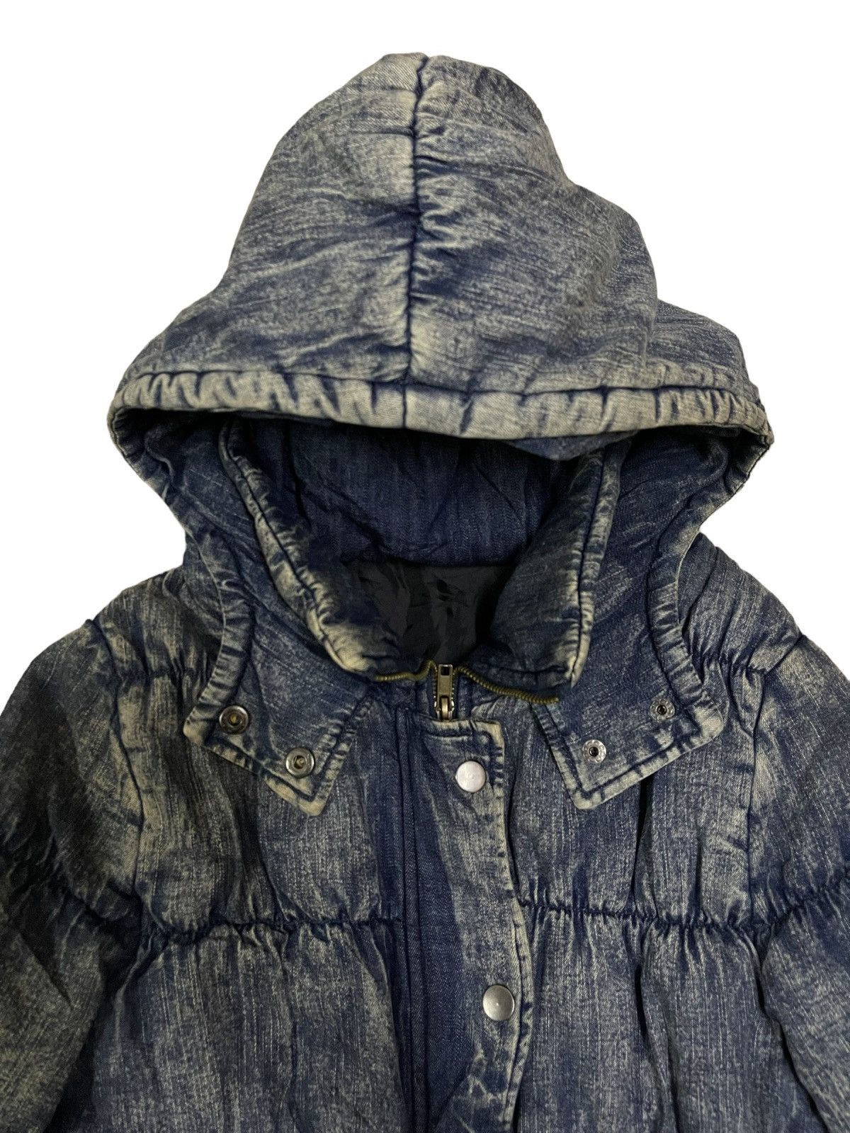 Japanese Brand 🔥Rare🔥 Japanese Denim Style Hooded Puffer Kanye West Size US M / EU 48-50 / 2 - 7 Thumbnail