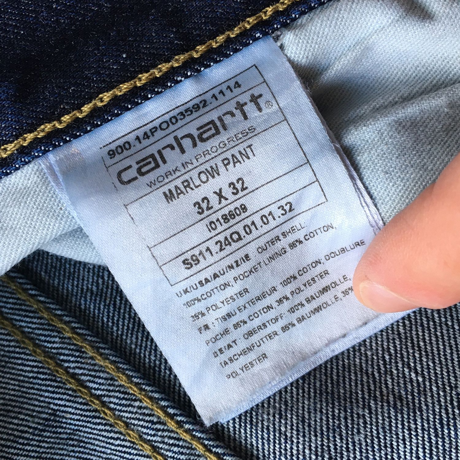 Carhartt Wip Marlow Pant 32x32 in Blue Size US 32 / EU 48 - 7 Thumbnail