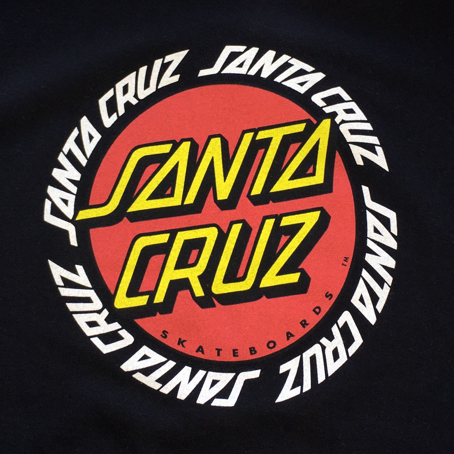 Santa Cruz Skateboards Circle Logo Black S/S T-Shirt Size US L / EU 52-54 / 3 - 6 Thumbnail