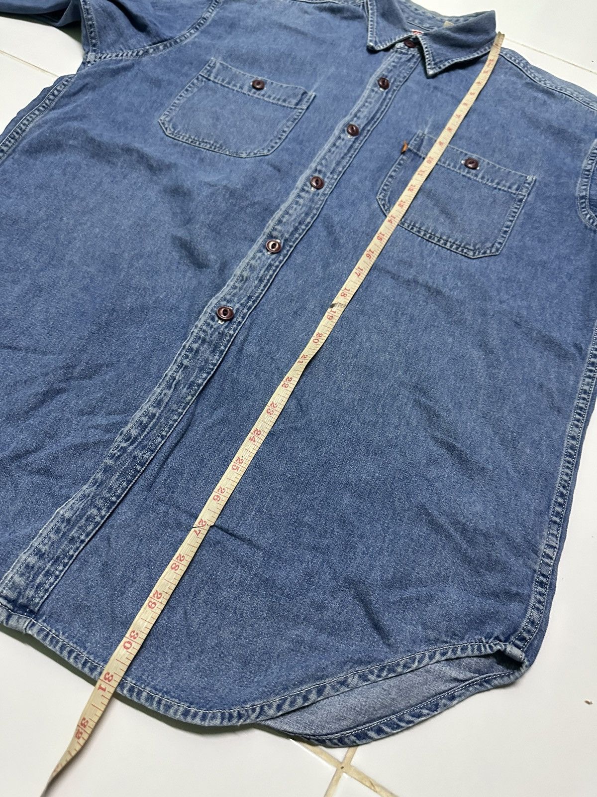 Levi's Vintage 90s Levi’s orentag denim shirts Size US L / EU 52-54 / 3 - 8 Thumbnail