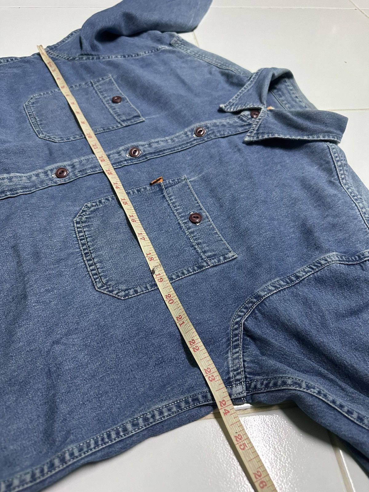 Levi's Vintage 90s Levi’s orentag denim shirts Size US L / EU 52-54 / 3 - 7 Thumbnail